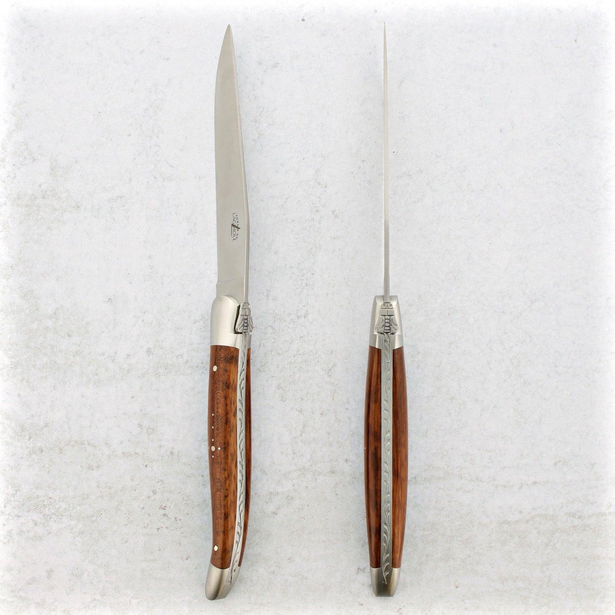 Forge de Laguiole Snakewood Steak Knives - Brushed
