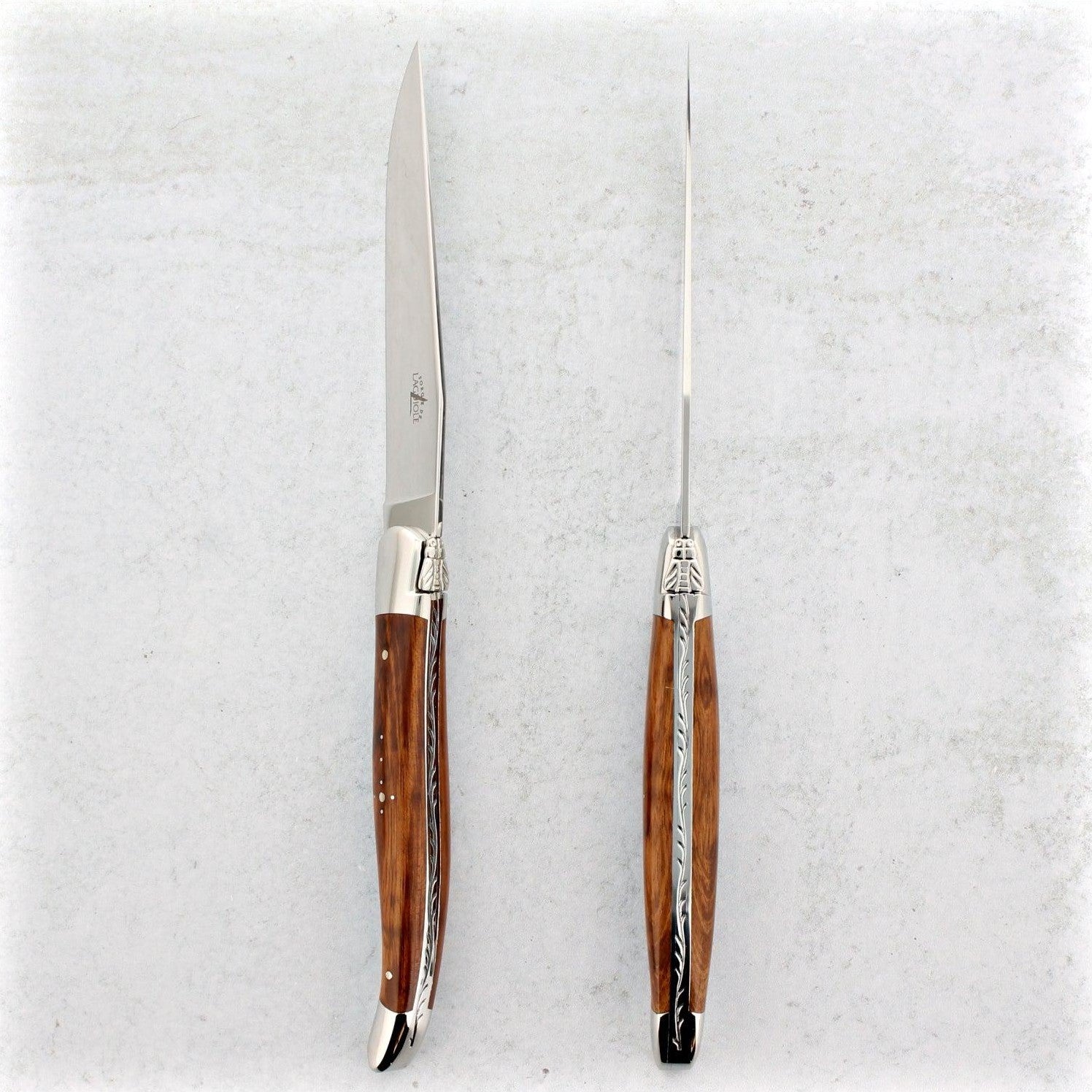 Forge de Laguiole Snakewood Steak Knives - Shiny