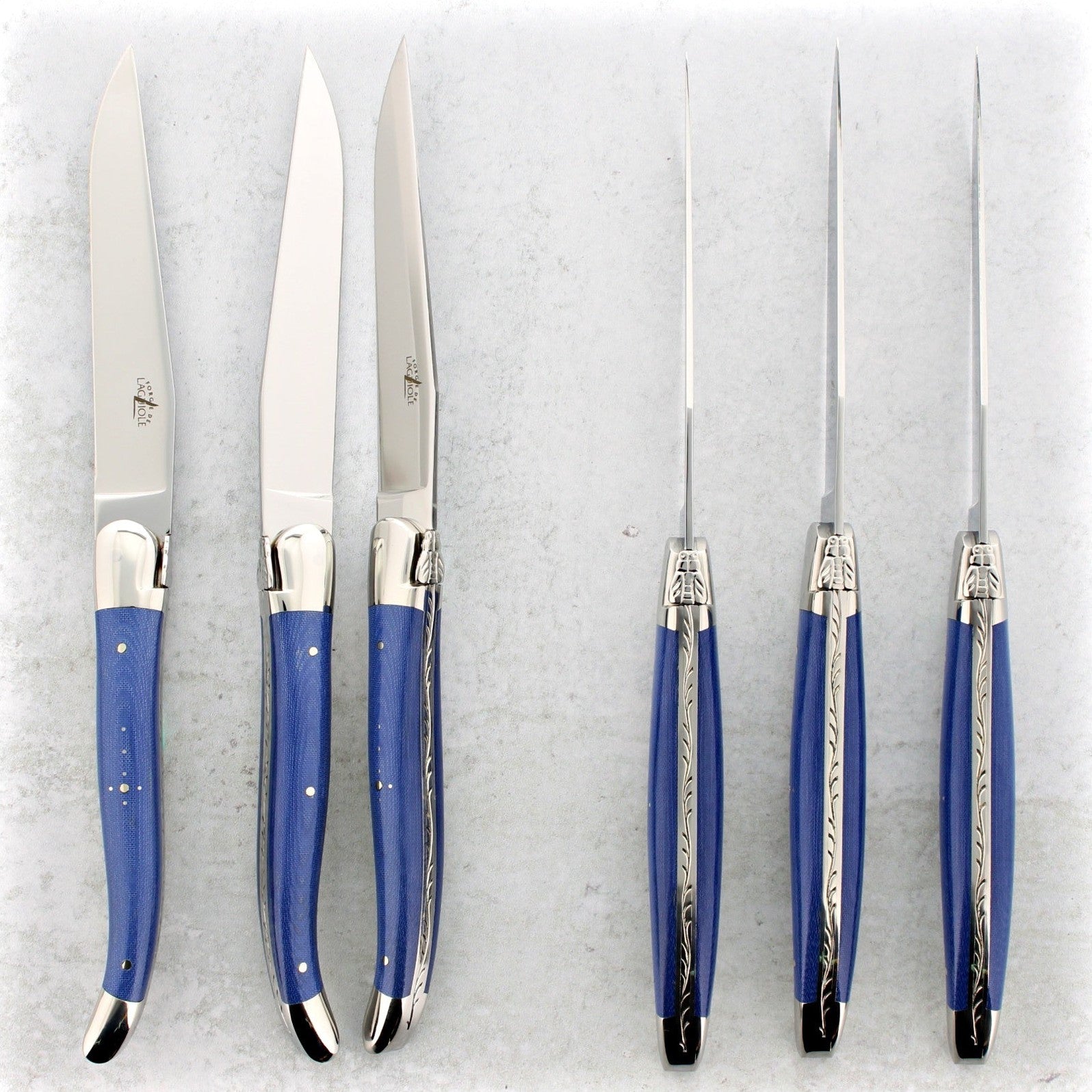 Forge de Laguiole Steak Knives - Blue