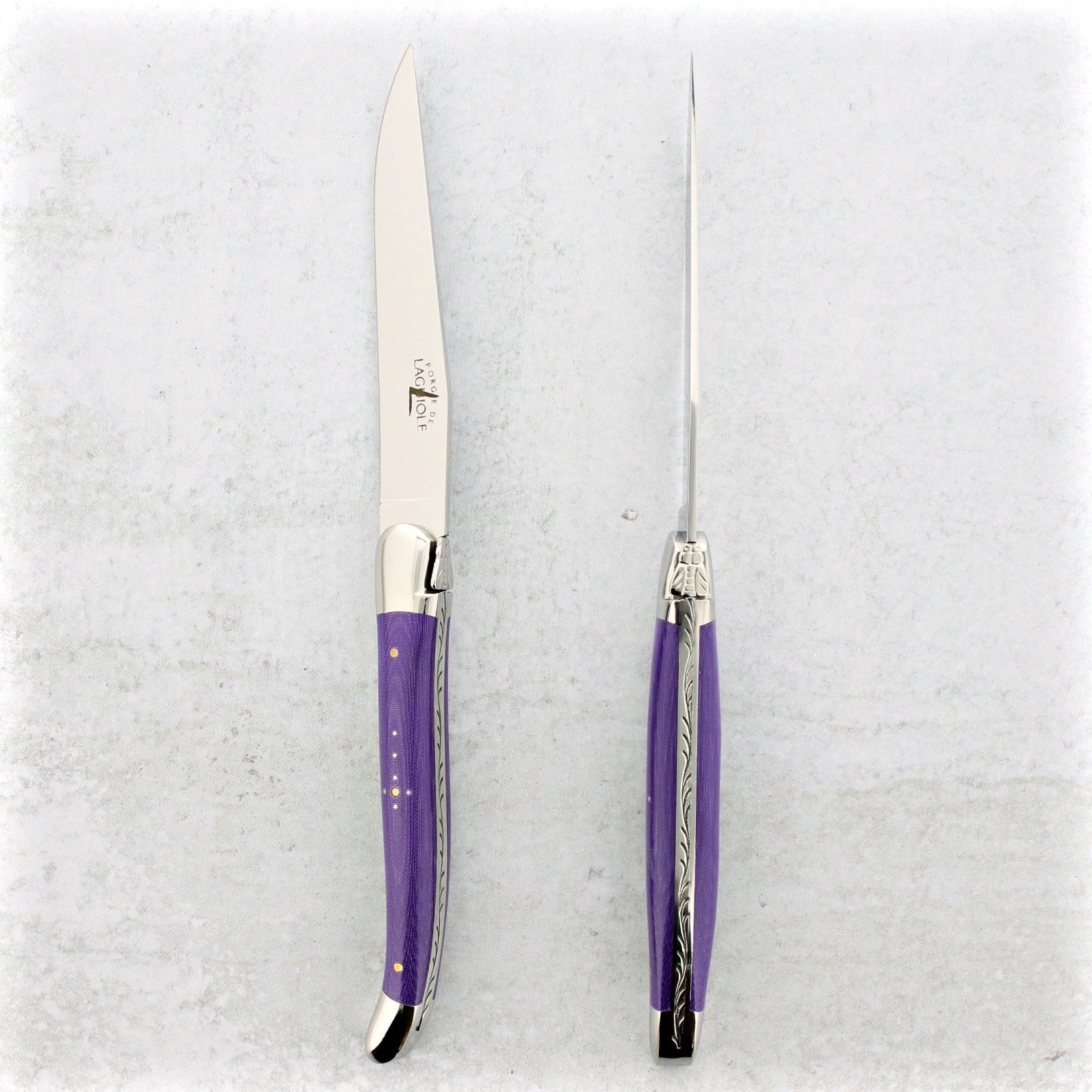Forge de Laguiole Steak Knives - Purple