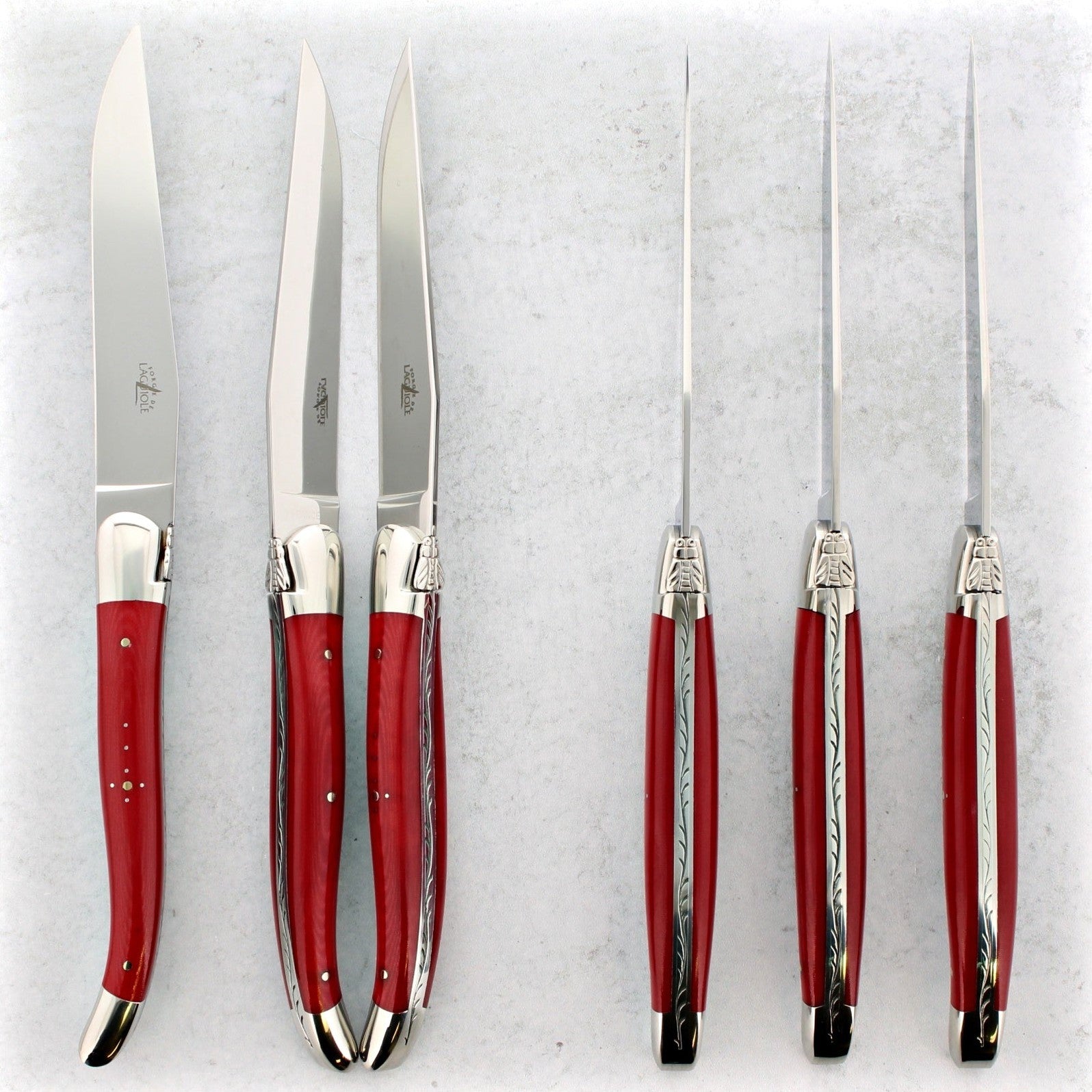 Forge de Laguiole Steak Knives - Red