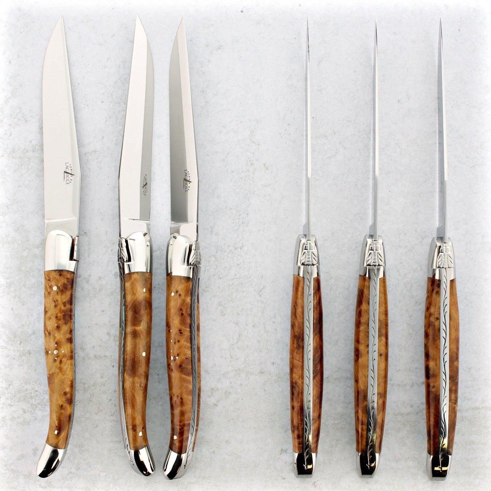 Forge de Laguiole Horn Tip Handle Steak Knives - Laguiole Imports