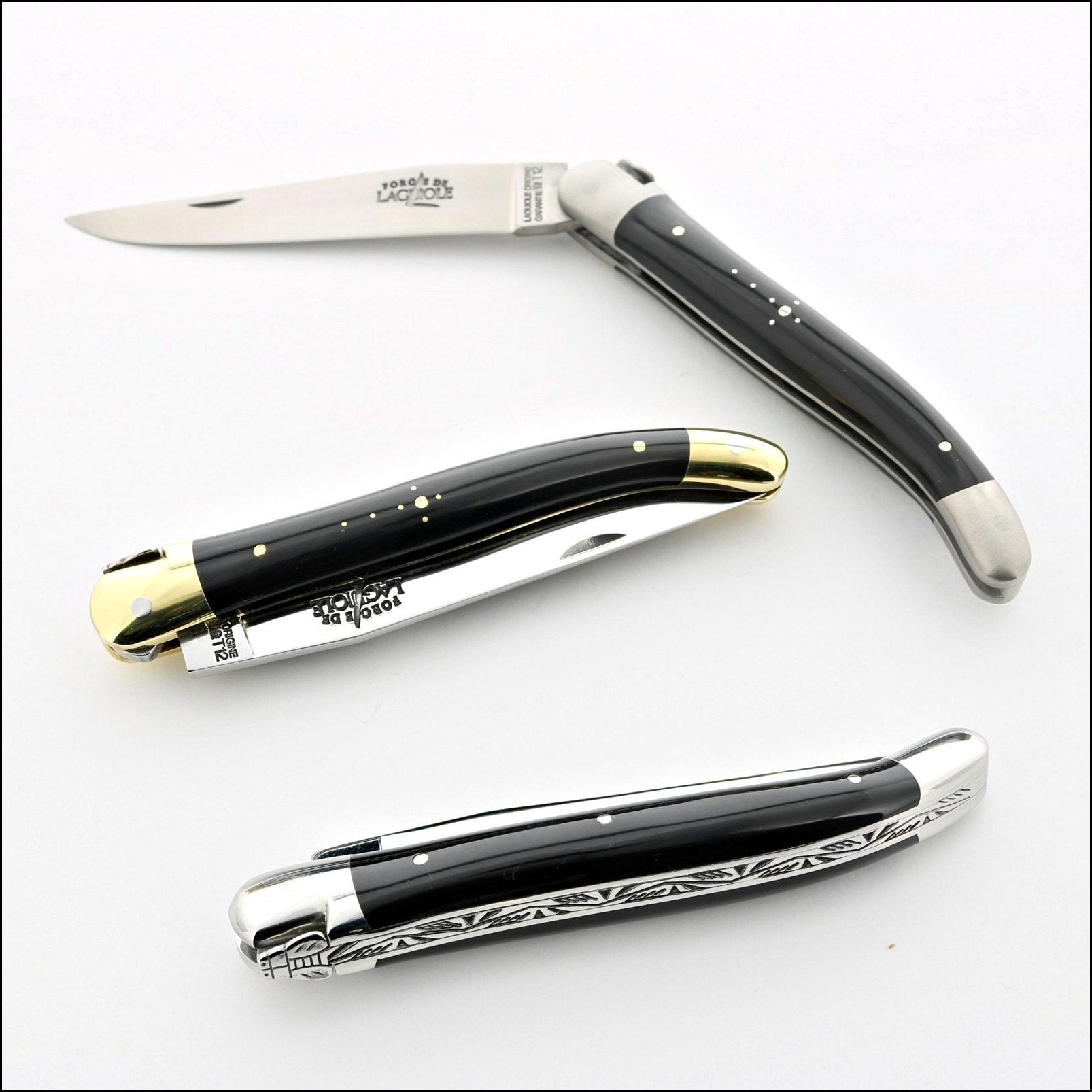 A*N様 フォルジュ・ド・ライヨール（Forge de　Laguiole）」ソム Forge de Laguiole Tradition 11 cm Black Horn Tip pocket knife