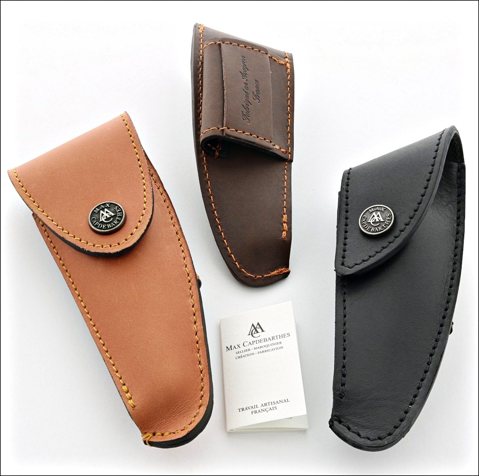 Fuselage Leather Sheath for 11 & 12 cm Pocket Knives-KNIFE SHEATHS