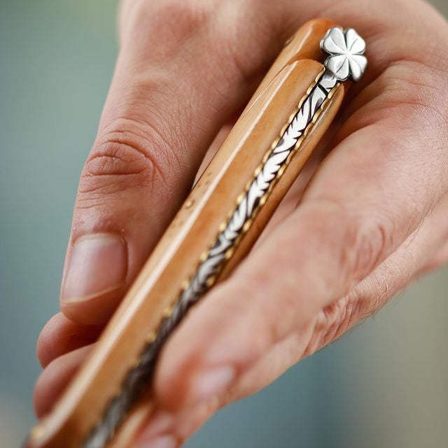 Laguiole 12 cm Straight Handle Lucky Knife Replica