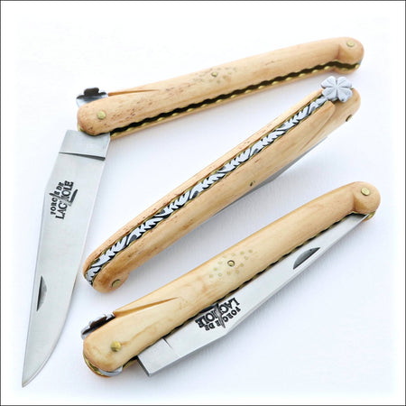 Laguiole 12 cm Straight Handle Lucky Knife Replica - Laguiole Imports