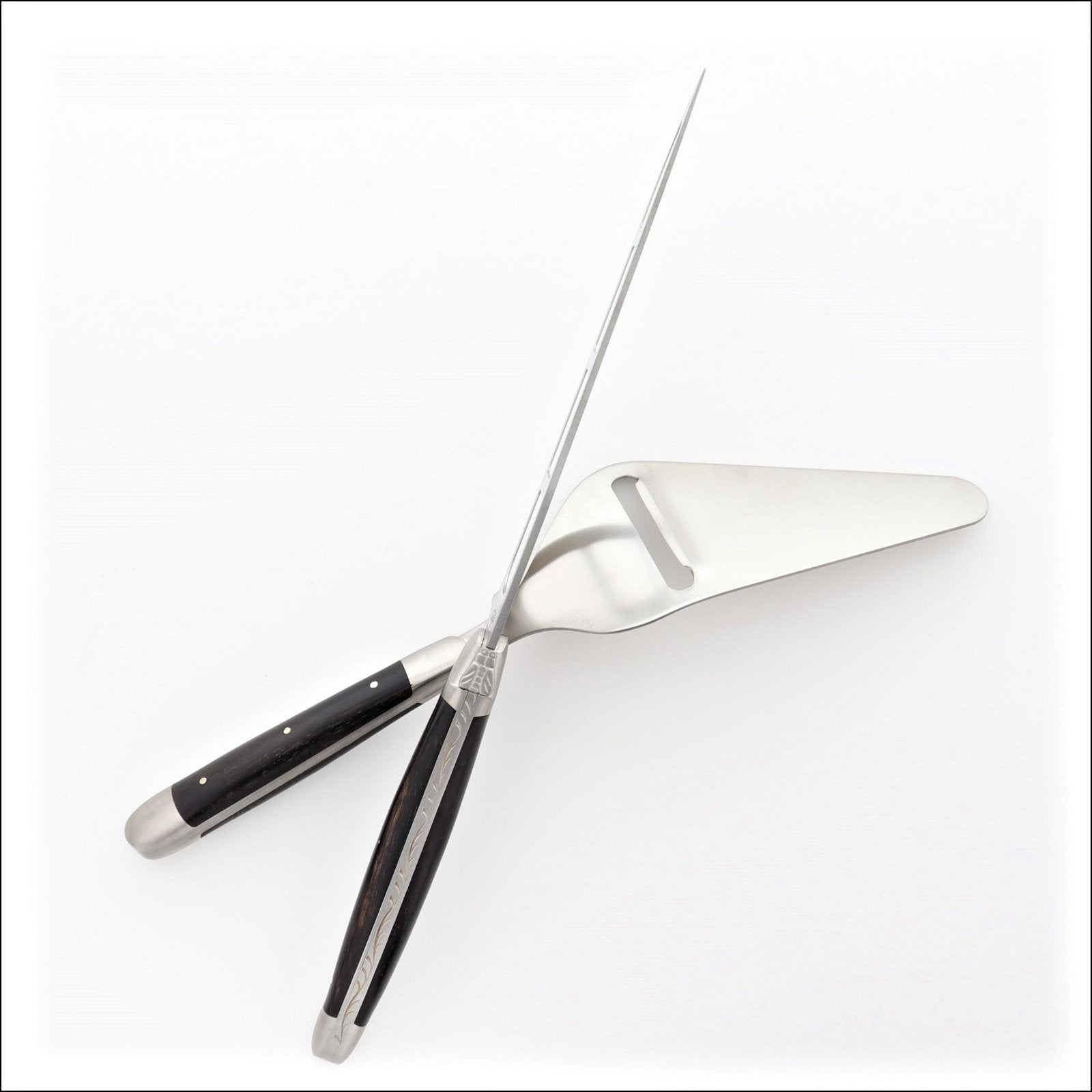 Laguiole Cheese Set "Barthélemy" - Ebony Handle Handle - By Forge de Laguiole