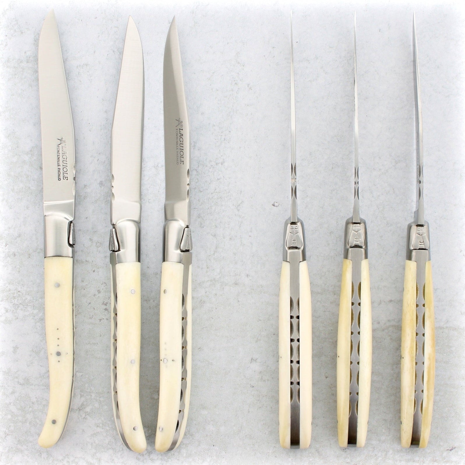 Laguiole Forged Steak Knives Cattle Bone