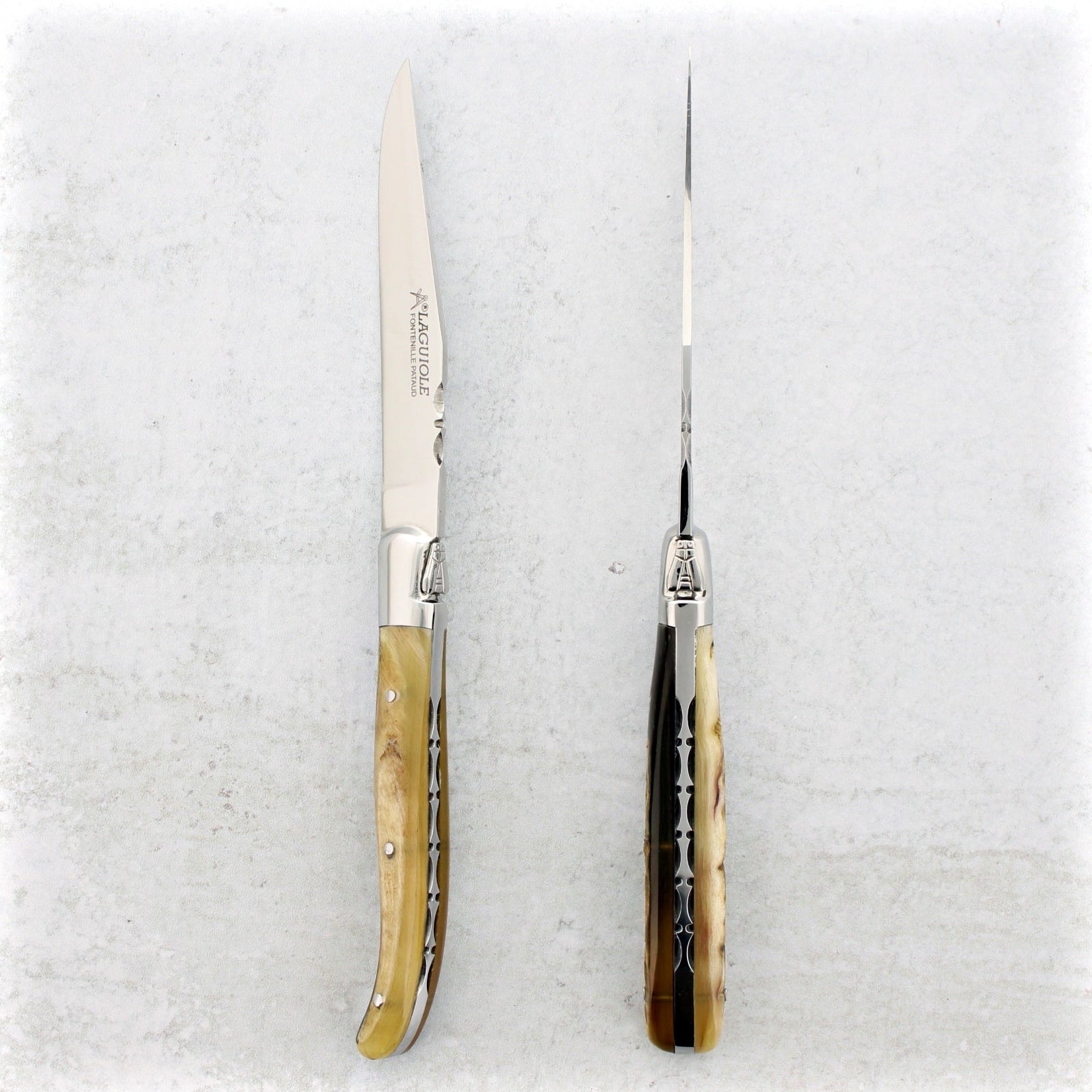 Laguiole Forged Steak Knives - Ram Horn