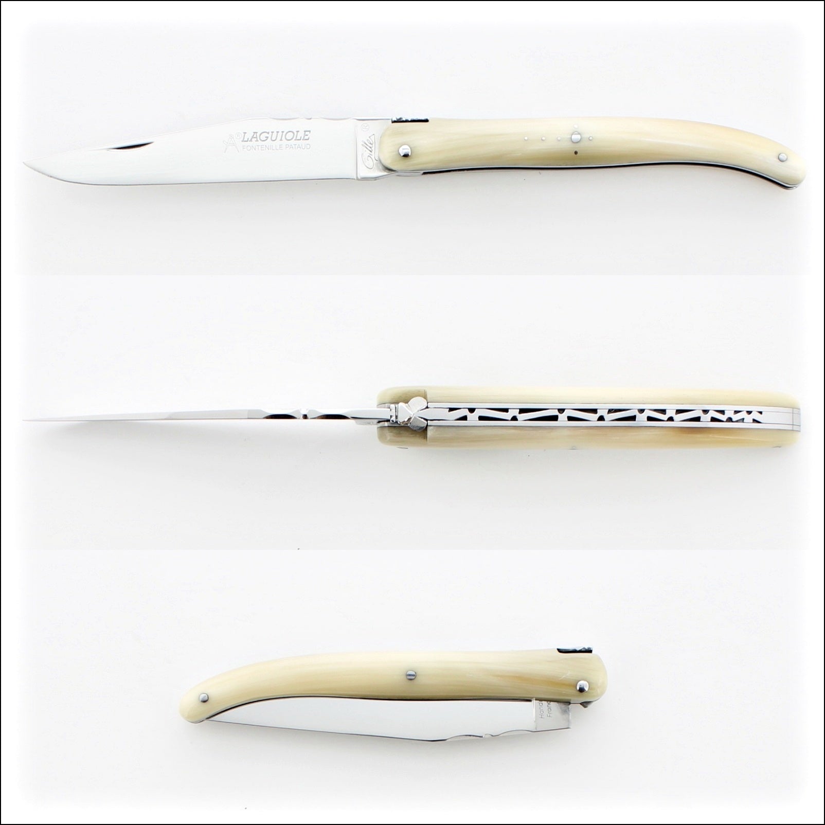 Laguiole Full Handle 11 cm Pocket Knife Horn Tip
