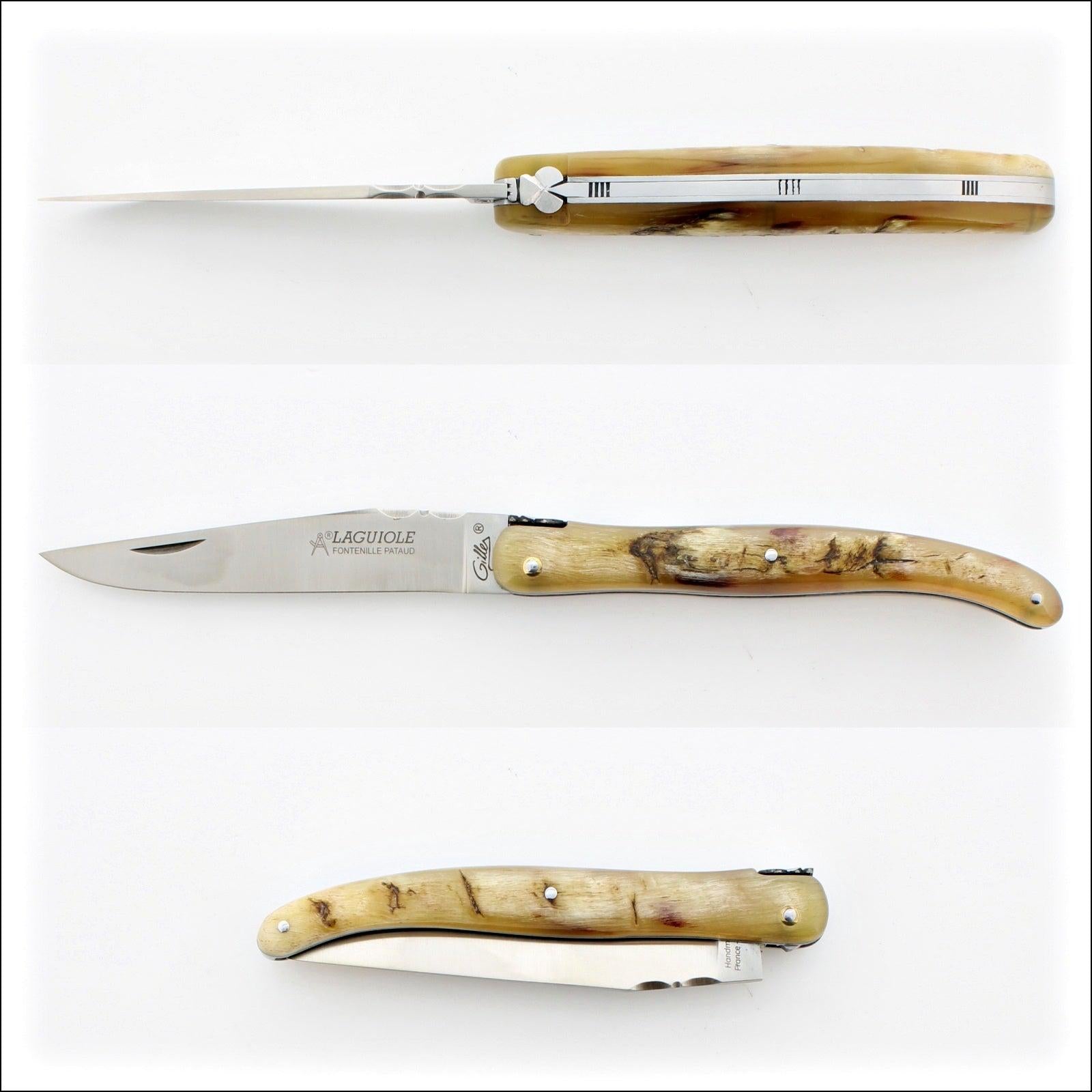 Laguiole Full Handle 12 cm "Old school" Ram Horn Tip