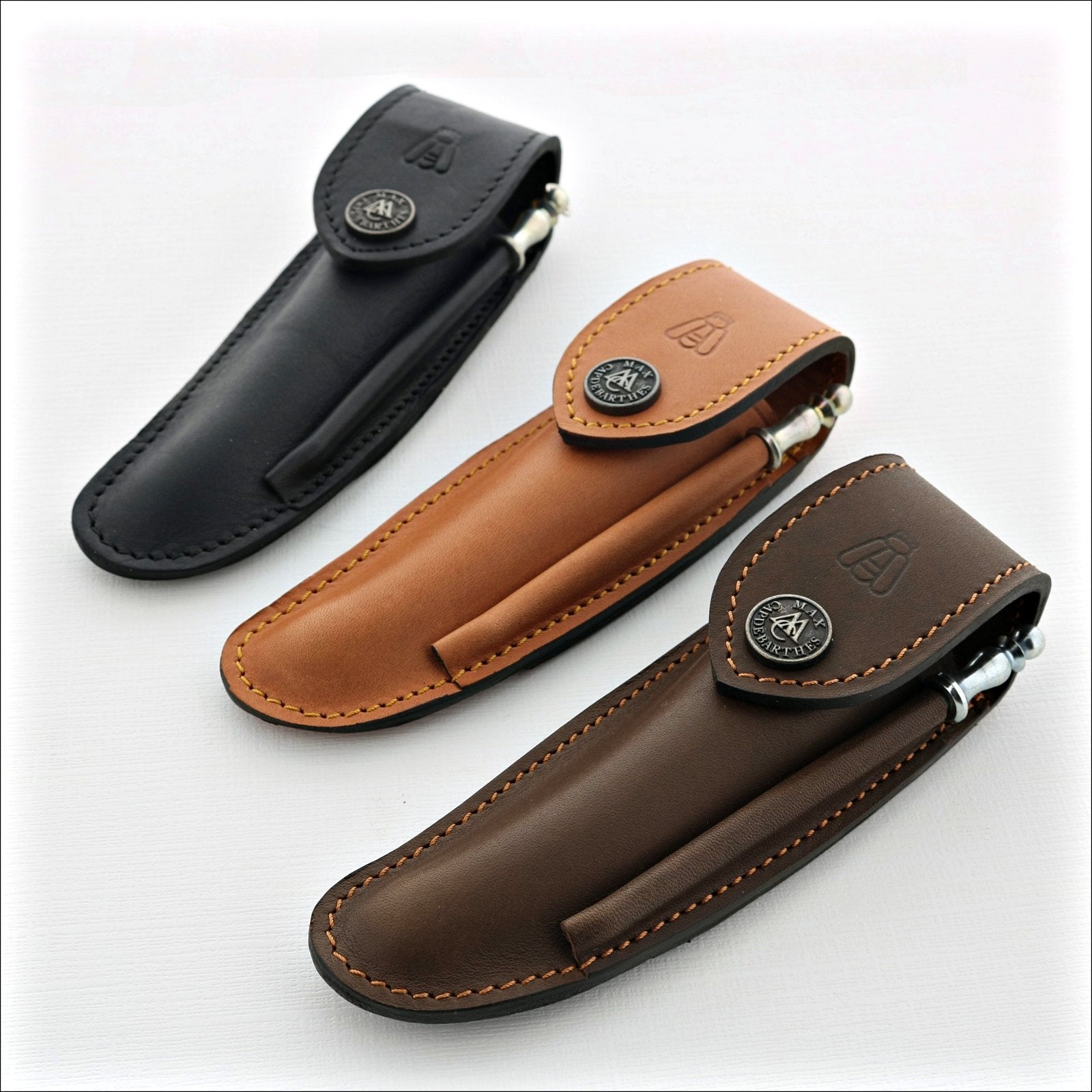 Club Leather Knife Sheath for 9 to 12 cm Pocket Knives