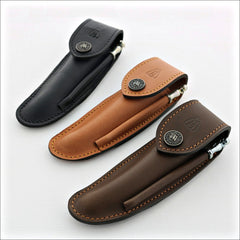 Laguiole Leather Sheath with Sharpening Steel | 11 & 12 cm Knives