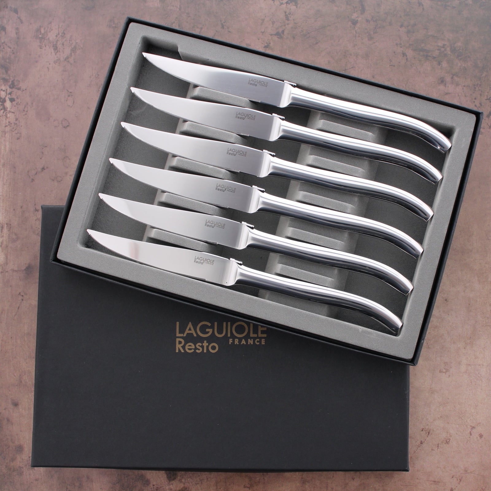 Laguiole Resto Steak Knives Shiny Finish - Set of 6