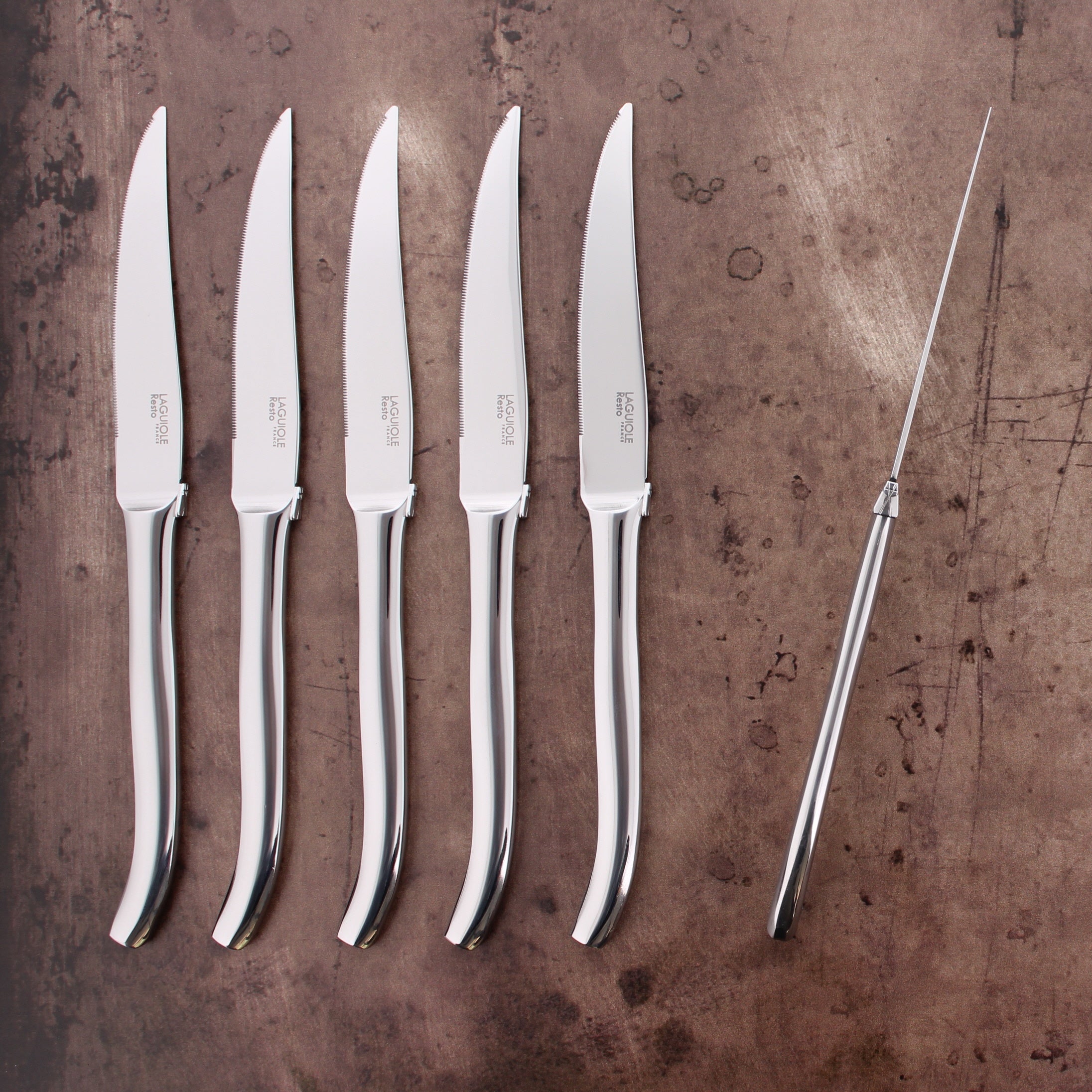 Laguiole Stainless Steel Boxed Steak Knives Set 6