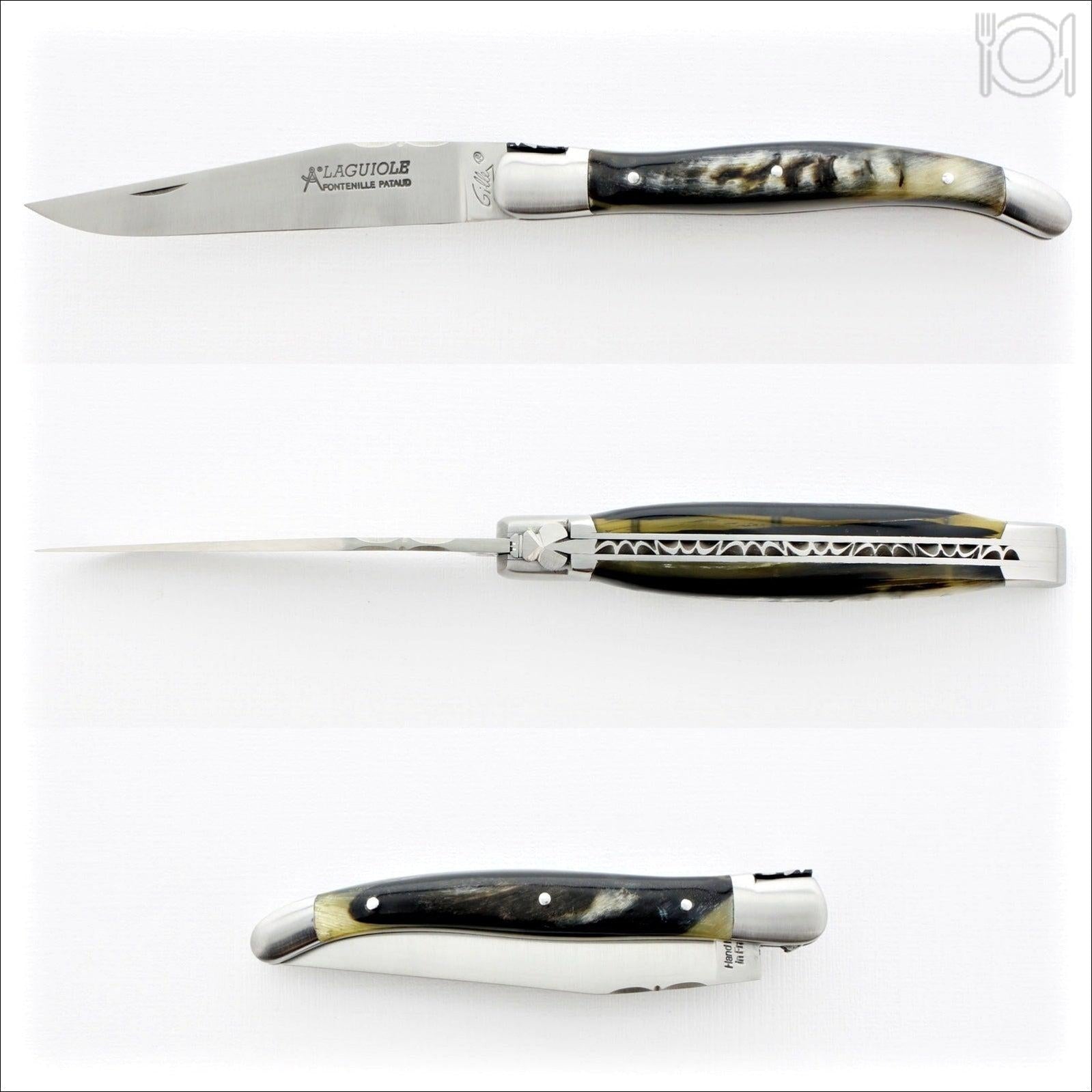 Laguiole Pocket Knife Traditional 12 cm Dark Ram Horn - Laguiole