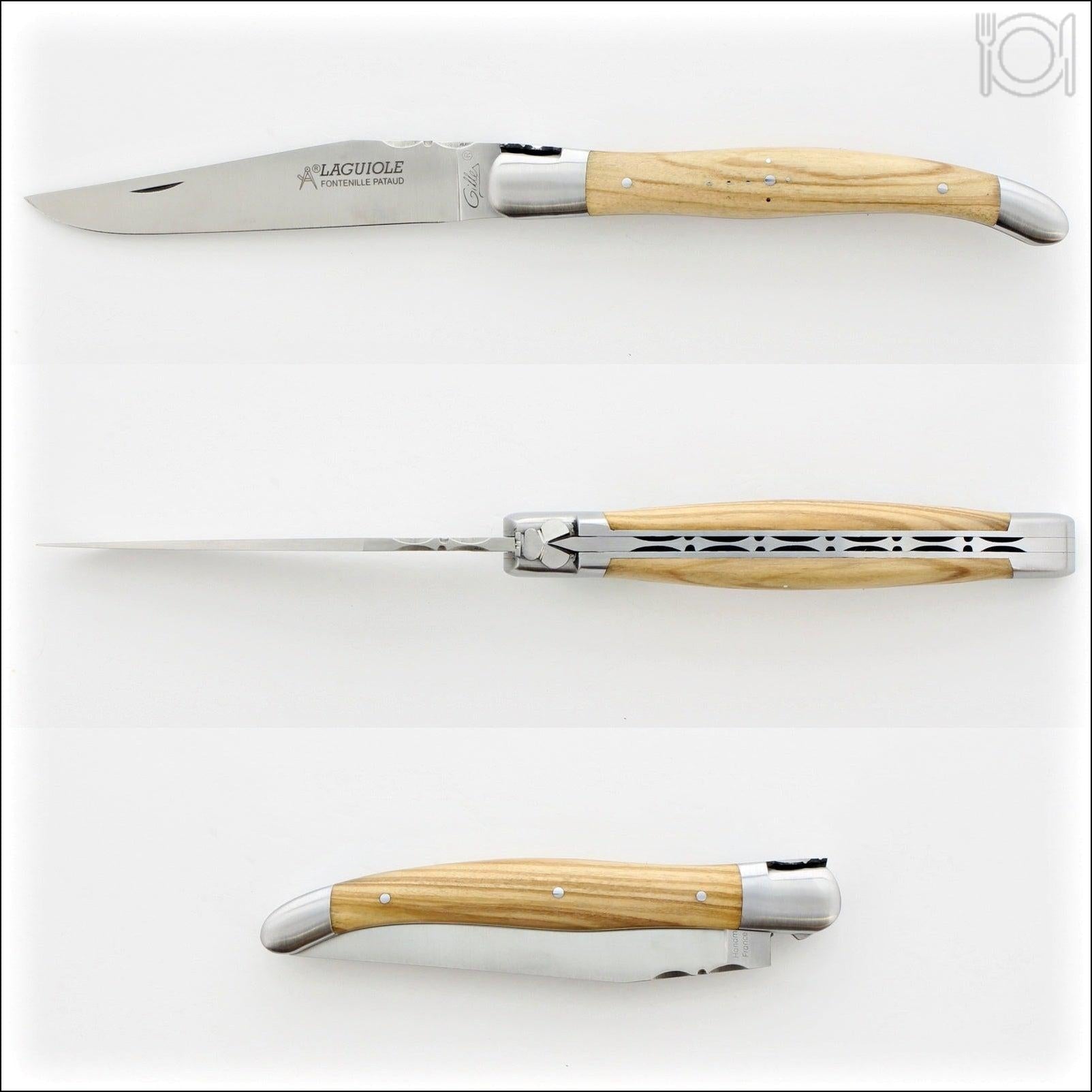 Laguiole Kitchen Knife Set - Gourmet - Olivewood handles