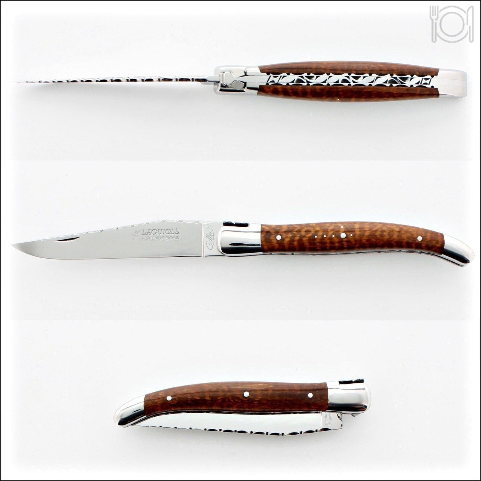 Laguiole Traditional Knife 12 cm Guilloche Amourette
