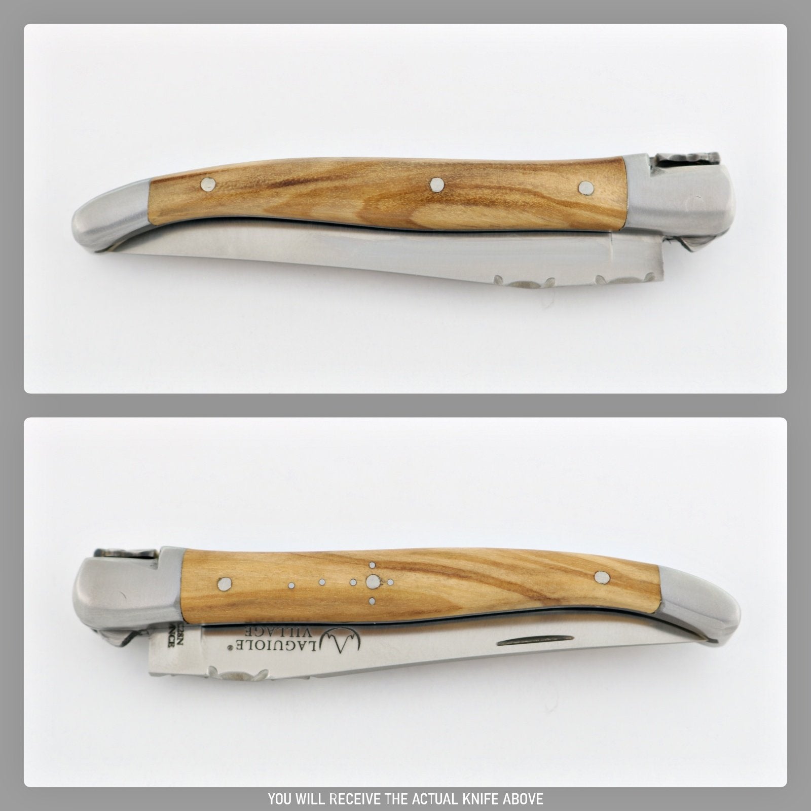 Laguiole Village 10 cm Pocket Knife Olive Wood #13-POCKET KNIFE