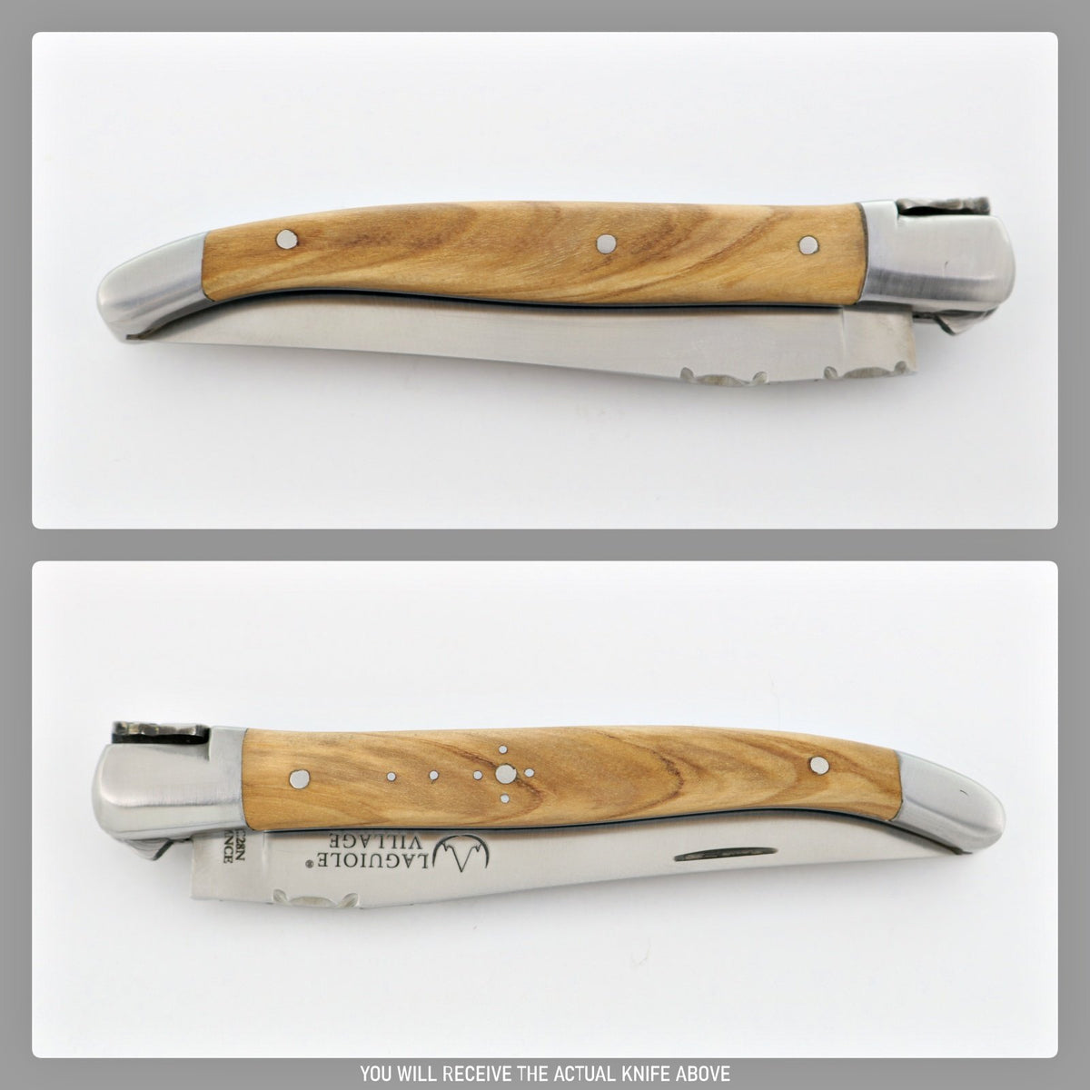 Laguiole Village 10 cm Pocket Knife Olive Wood #17-POCKET KNIFE