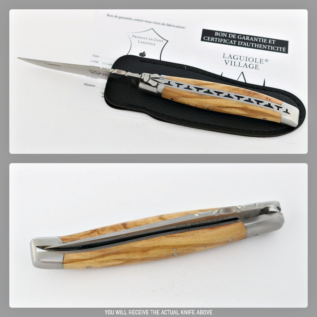 Laguiole Village 10 cm Pocket Knife Olive Wood #22-POCKET KNIFE