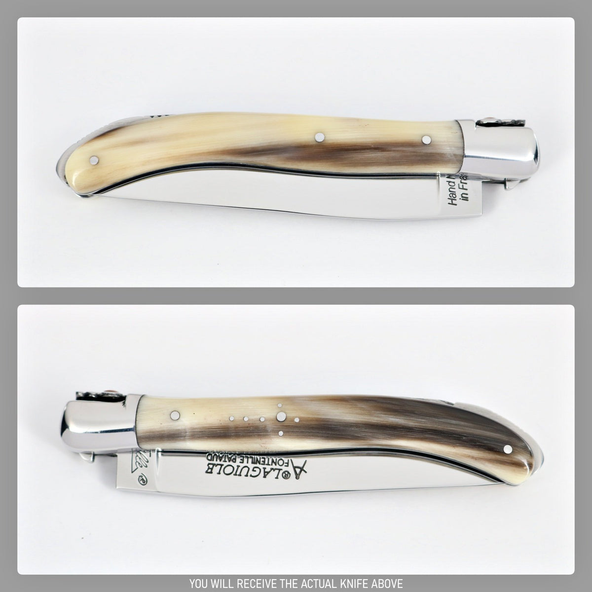 Laguiole XS Gemstone Flamed Horn Tip Handle #11-POCKET KNIFE