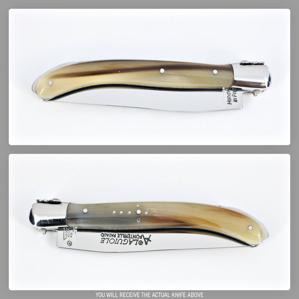 Laguiole XS Gemstone Flamed Horn Tip Handle #8-POCKET KNIFE