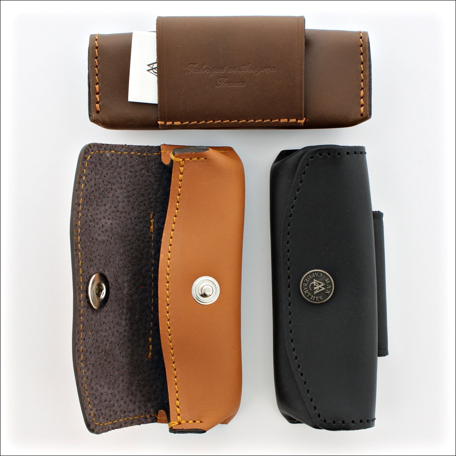 Le Provencal Leather Sheath for 10 to 13 cm Pocket Knives