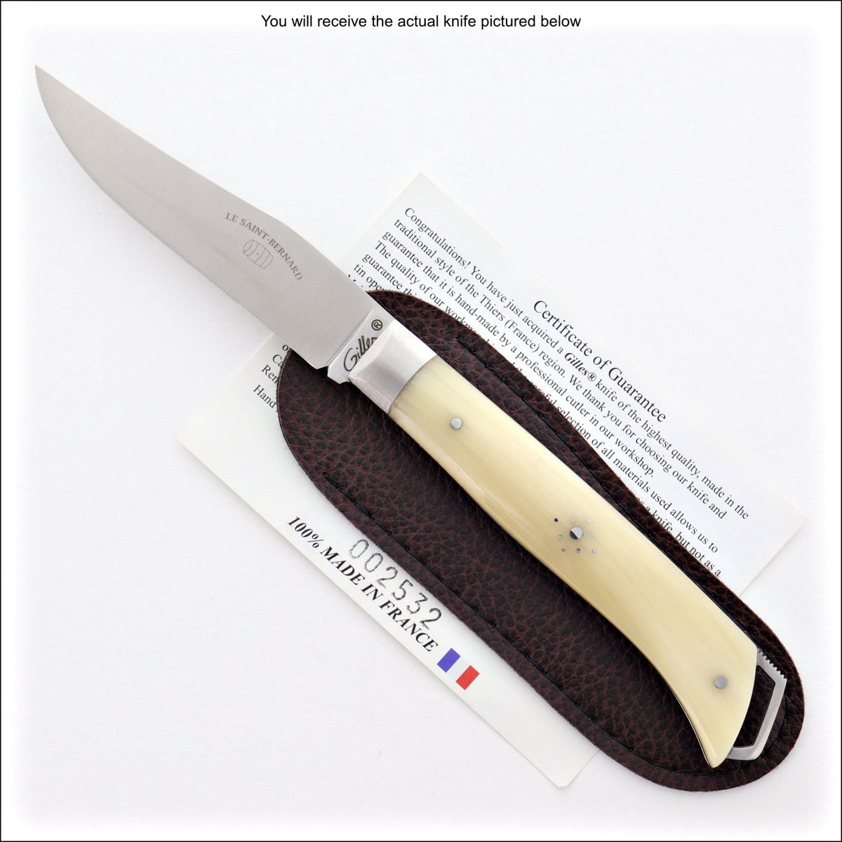 Le Saint-Bernard Pocket Knife - Horn Tip Handle - C