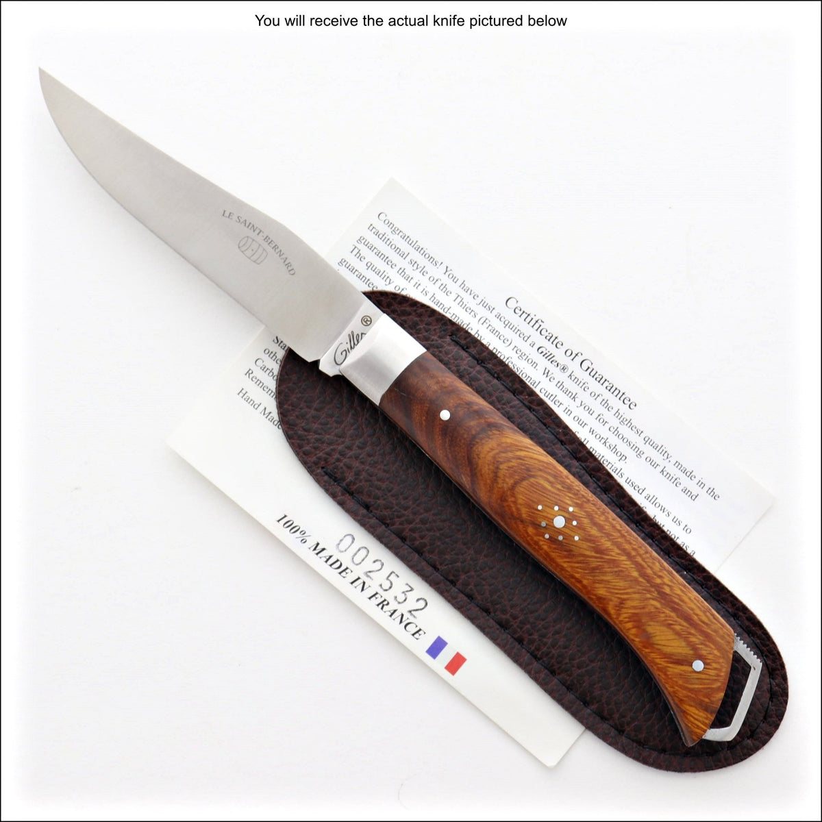 Le Saint-Bernard Pocket Knife - Ironwood Handle - B