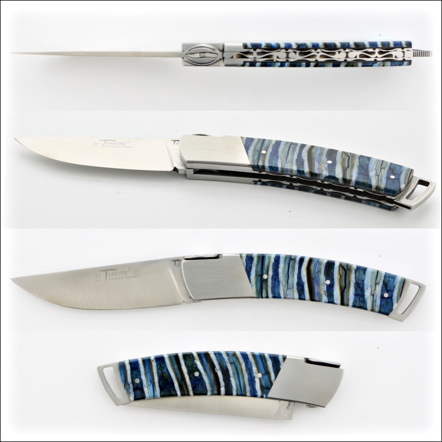 Le Thiers Gentleman 12 cm Guilloché Mammoth Tooth - Deep Blue