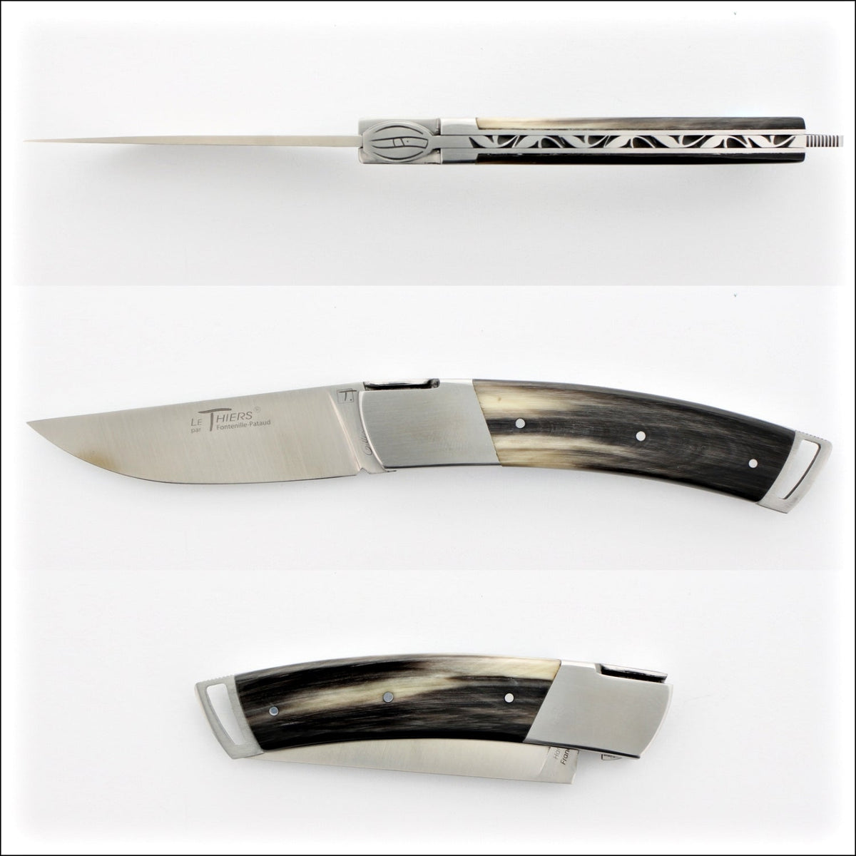 Le Thiers Gentleman 12 cm Pocket Knife Flamed Horn Tip