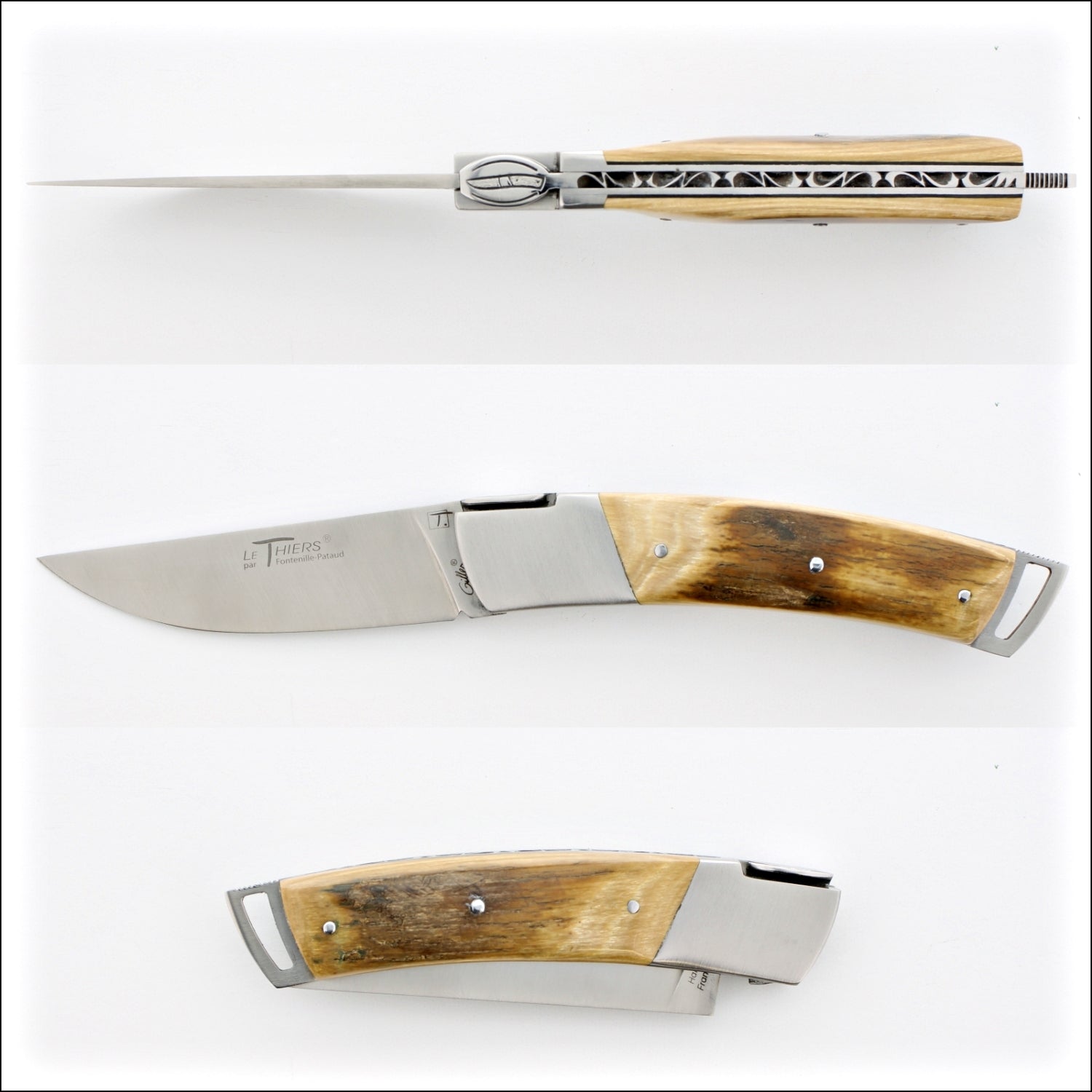 Le Thiers Gentleman 12 cm Pocket Knife Mammoth Ivory Tusk