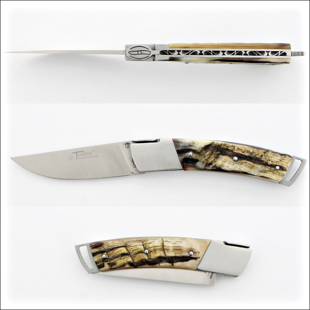 Le Thiers Gentleman 12 cm Pocket Knife Ram Horn