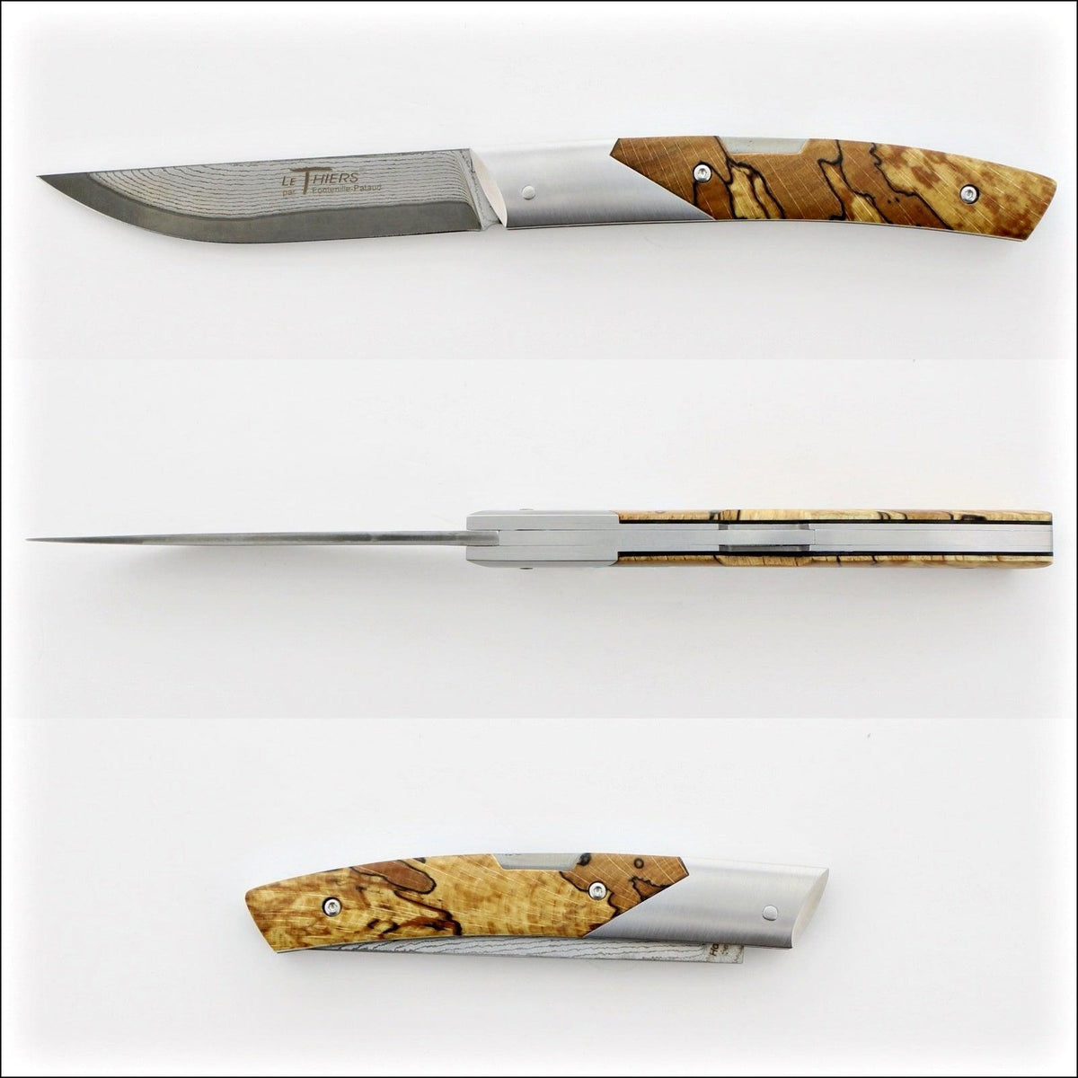 Le Thiers® Advanced 11.5 cm Suminagashi Blade - Burled Beech End Grain