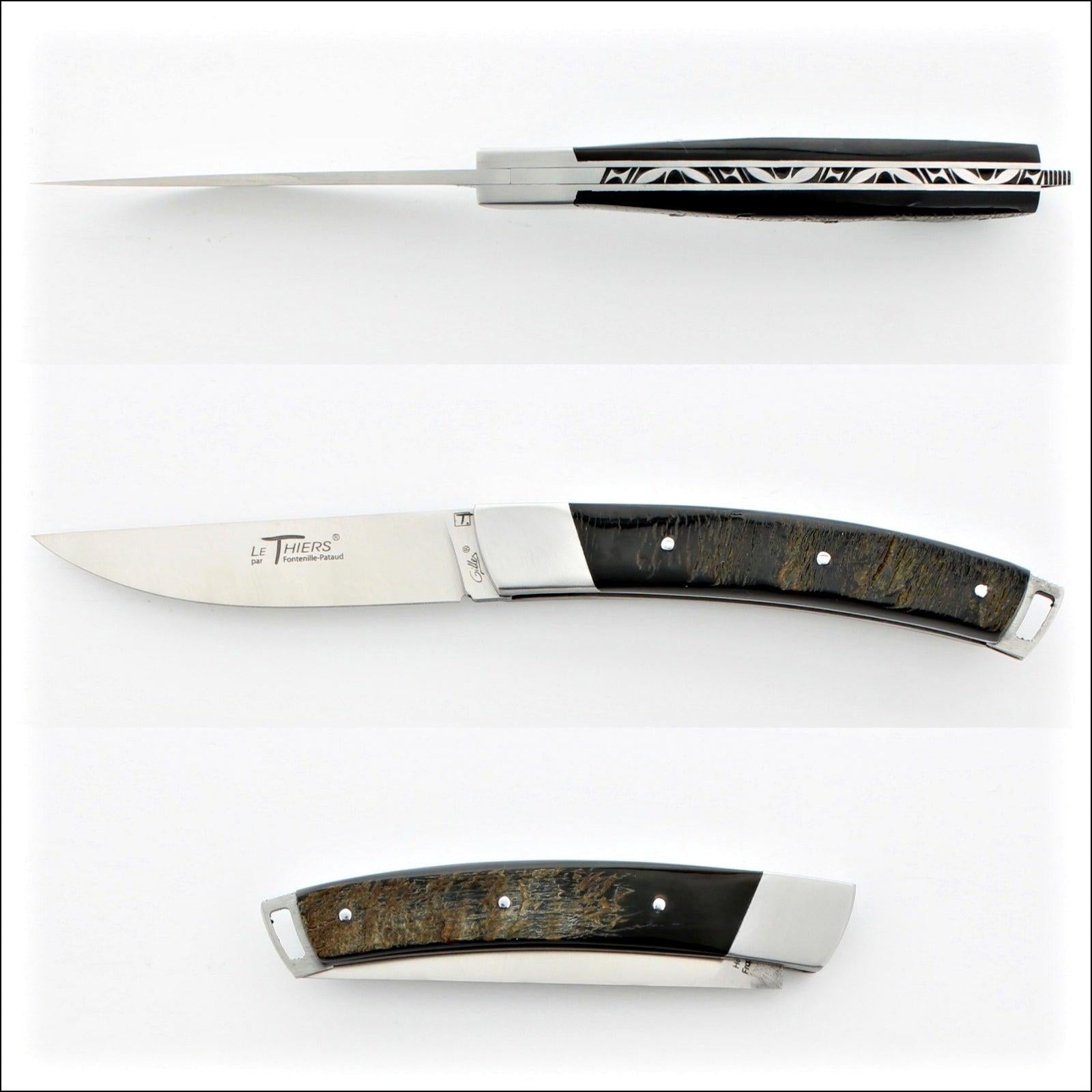 Le Thiers® Nature 11 cm Pocket Knife Buffalo Bark