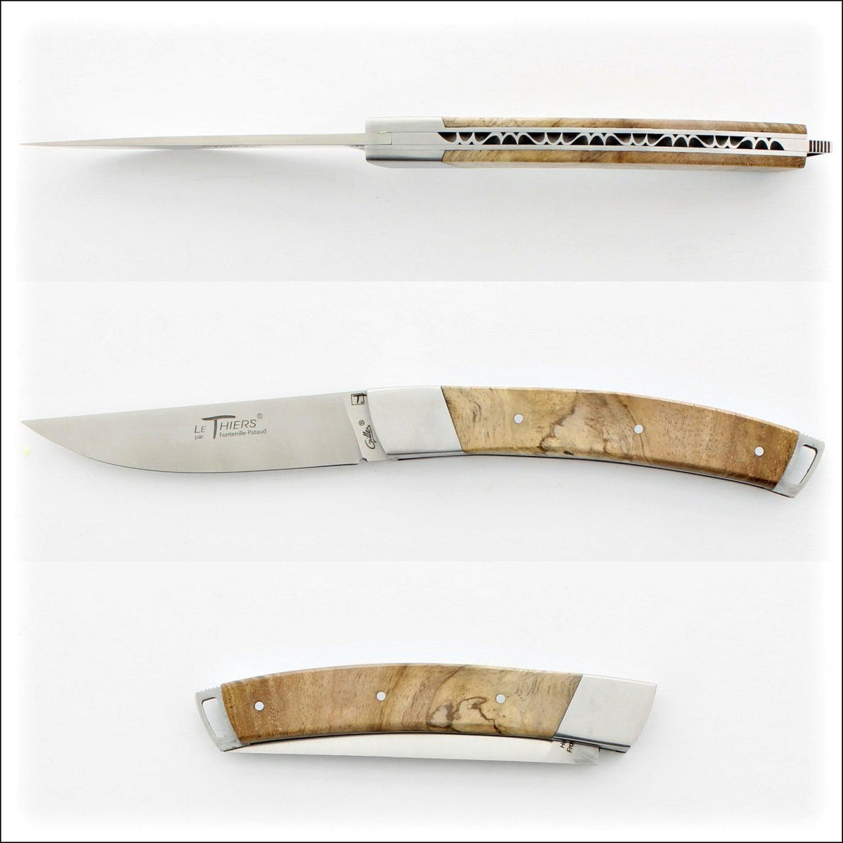 Le Thiers® Nature 11 cm Pocket Knife Burled Teak