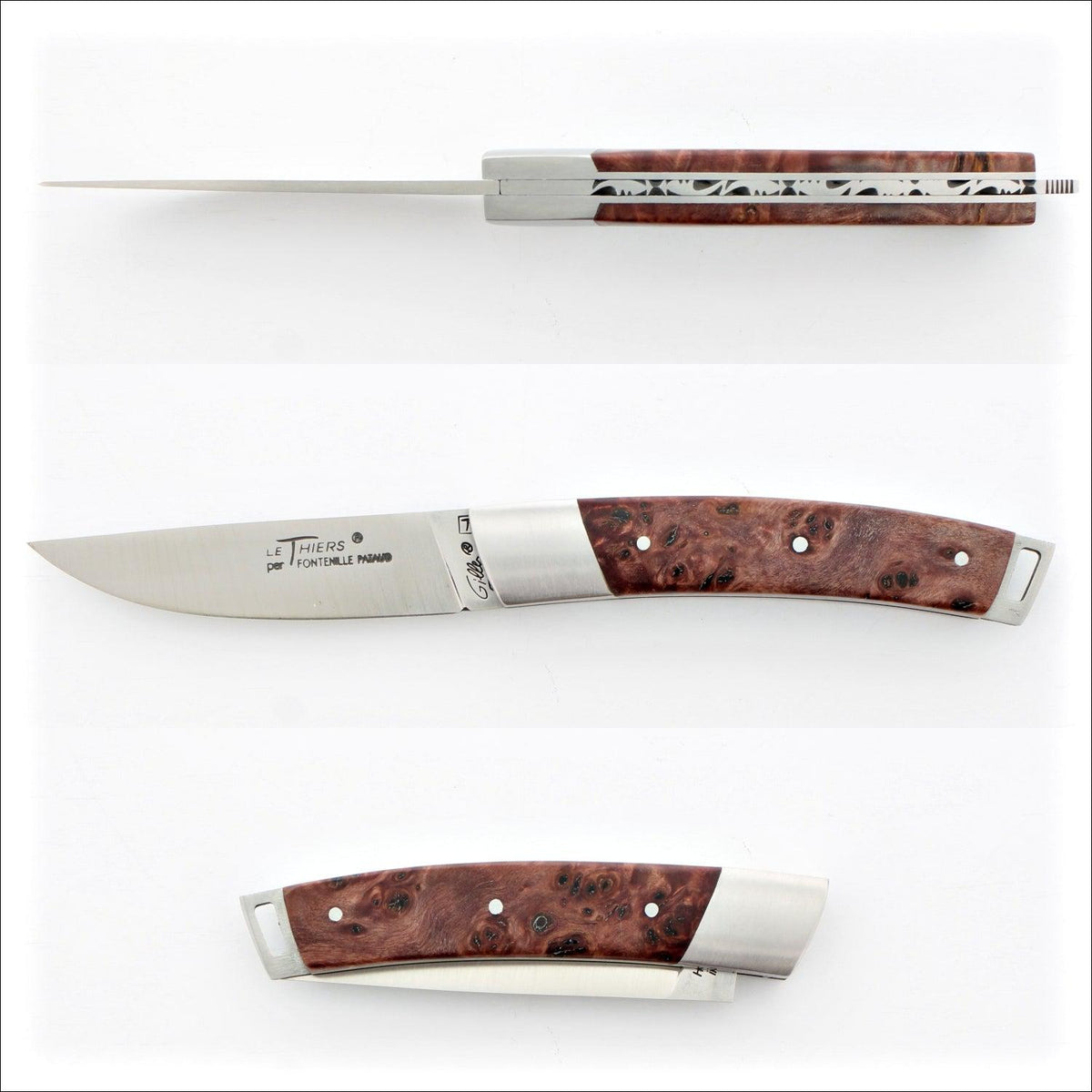 Le Thiers® Pocket Burled Maple Handle