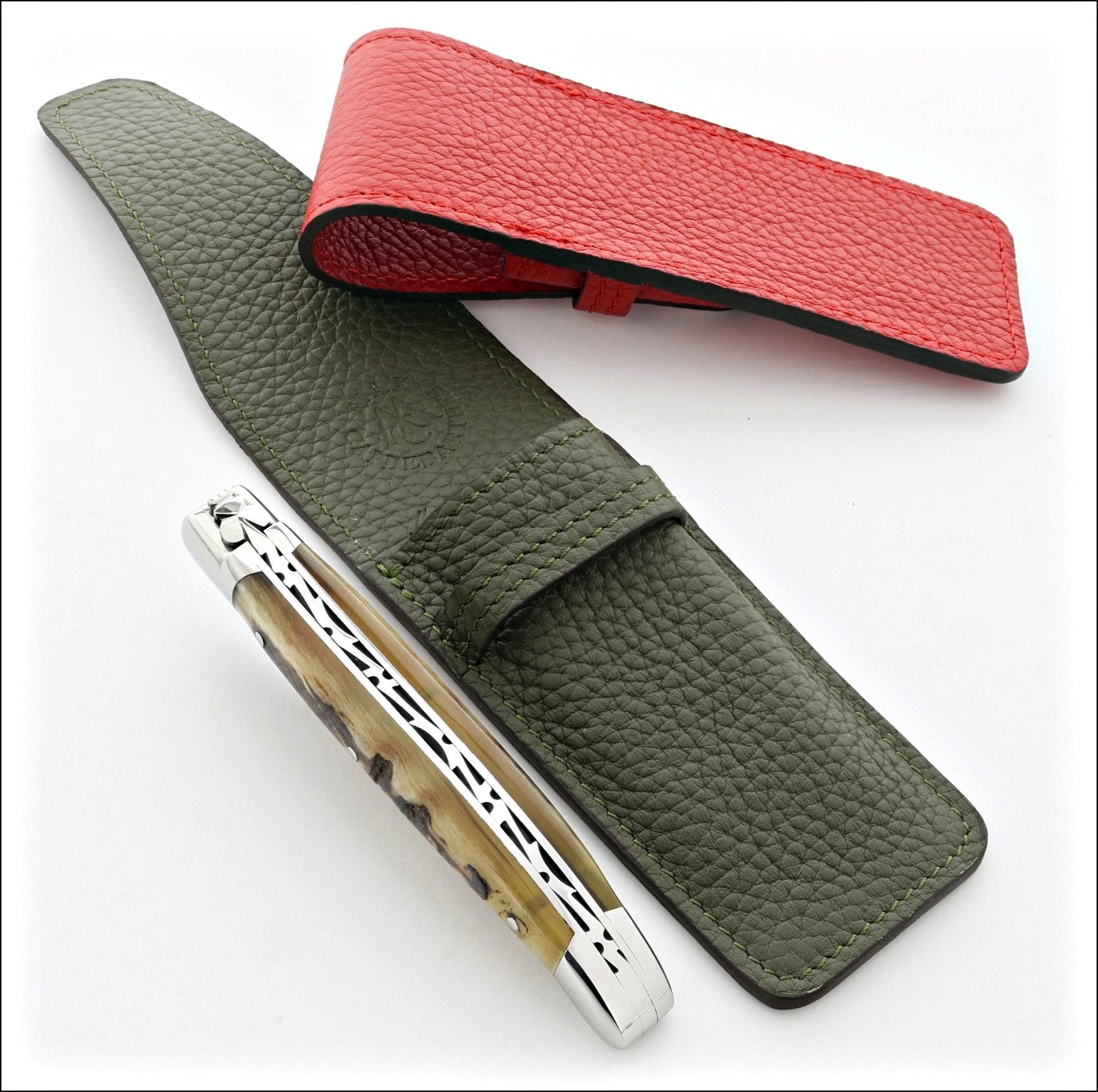 Luxe Leather Sheath for 11 & 12 cm Pocket Knives-KNIFE SHEATHS