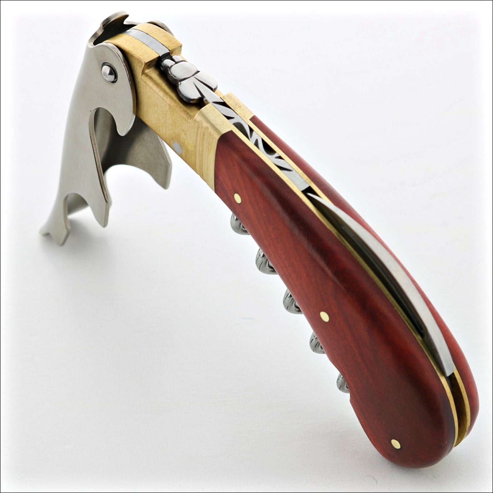 Laguiole Magnum Cold Forged Brass Corkscrew - Rosewood - Laguiole 
