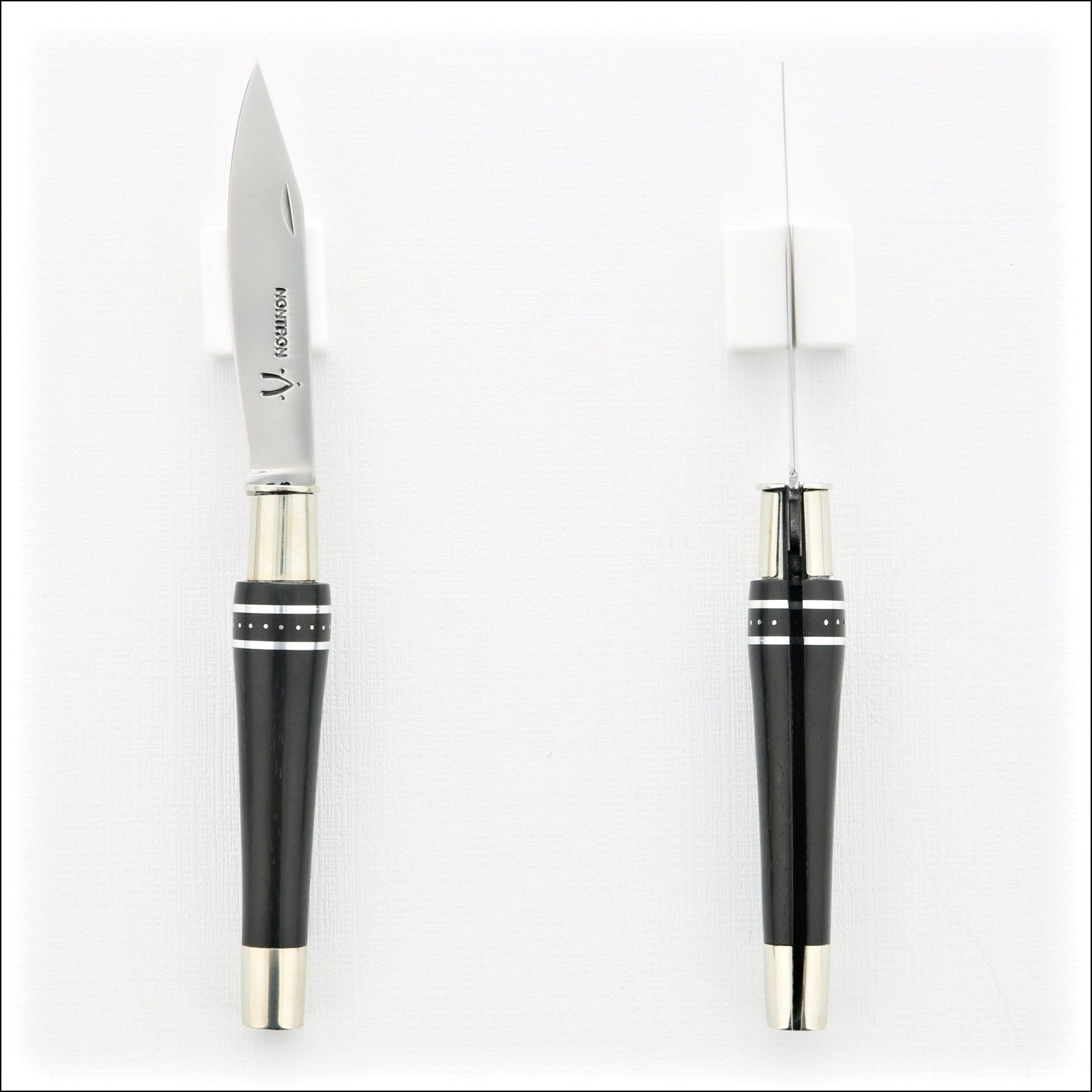 Nontron Pocket Knife No22 - Slim Ebony Aluminum Rings