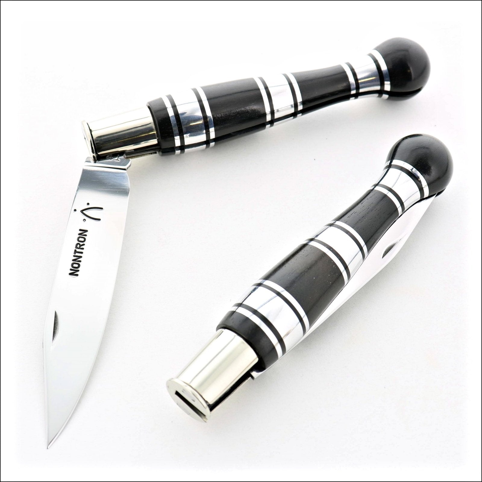 Nontron Pocket Knife No25 Ball handle Ebony & Aluminum