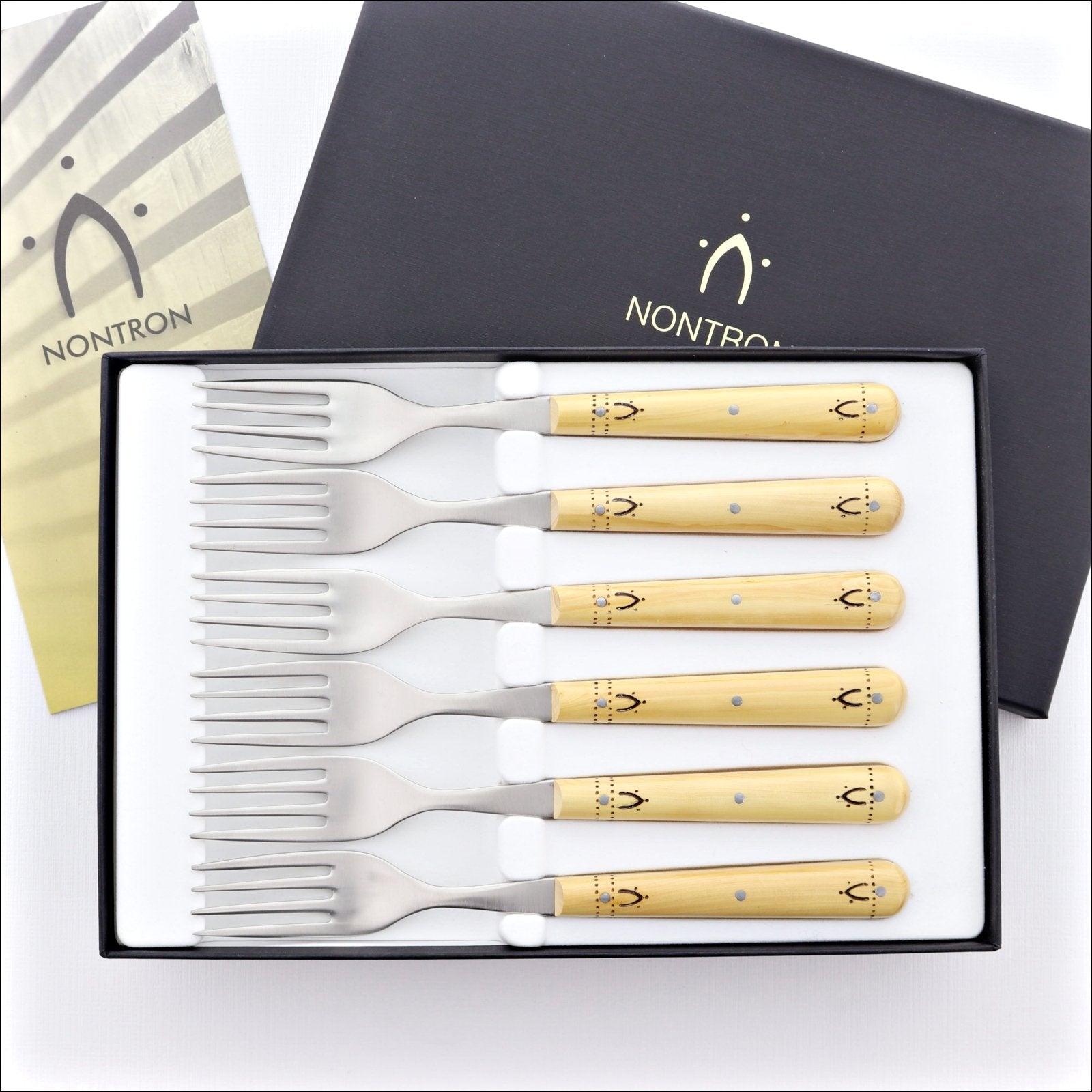 Nontron Steak Knives & Flatware Sets Burned Boxwood