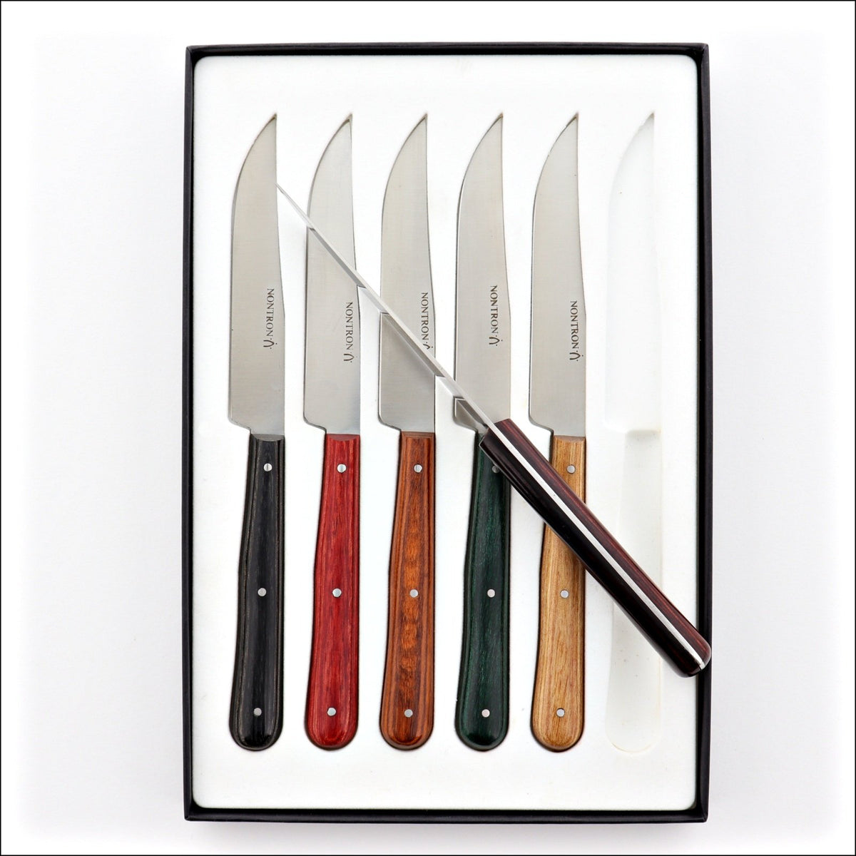 Nontron Table Knives Stamina Wood Set-TABLE KNIVES