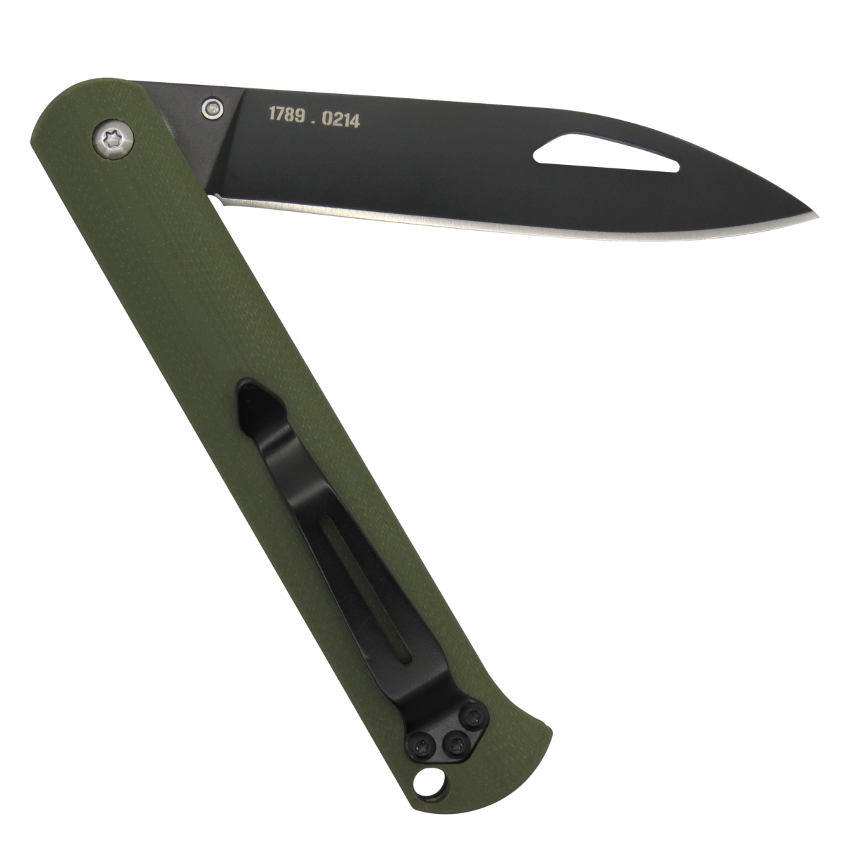 Raven&#39;s Beak Titanium Kaki G10 Handle Linerlock Folding Knife-Linerlock