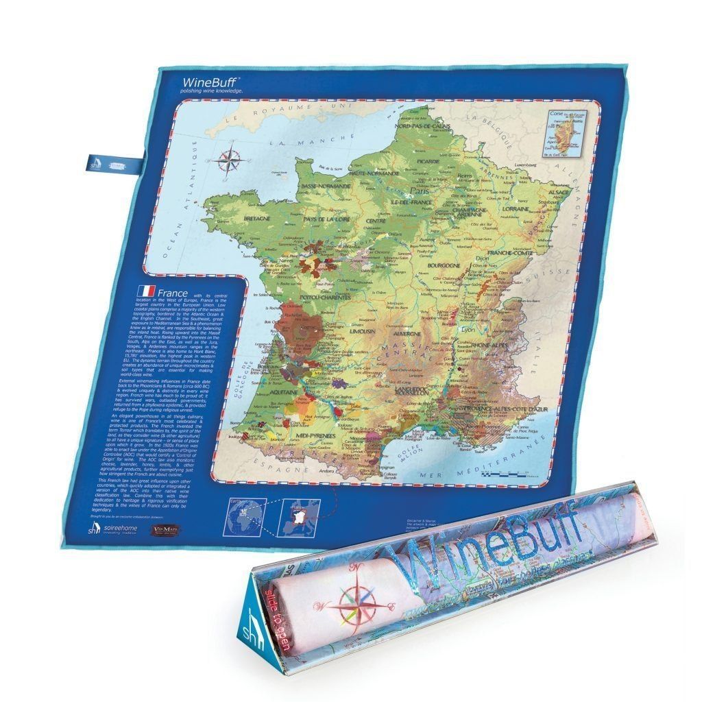 WineBuff Polishing Cloth - France - 20” x 20”-