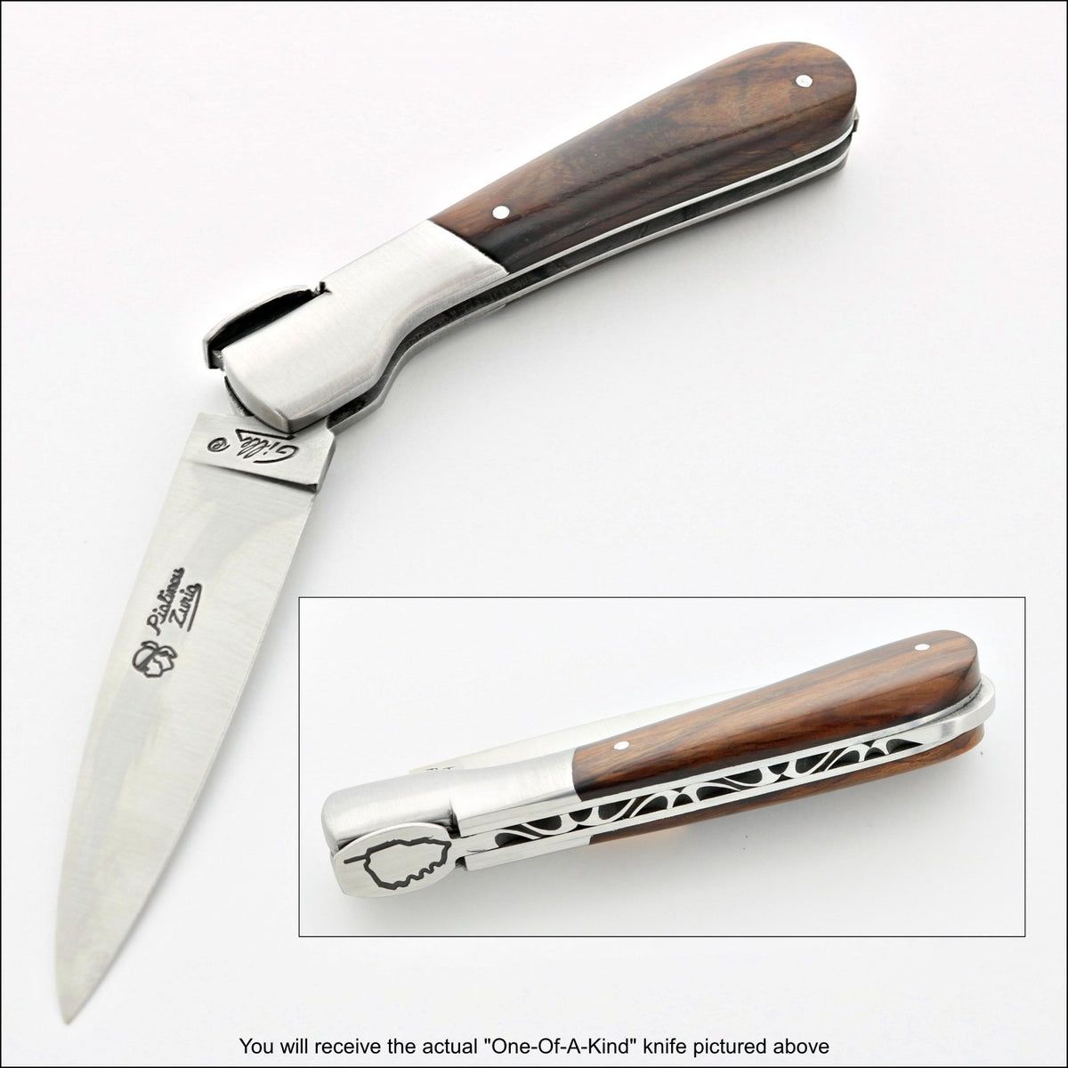 Corsican Pialincu Folding Knife Ironwood Handle-POCKET KNIFE