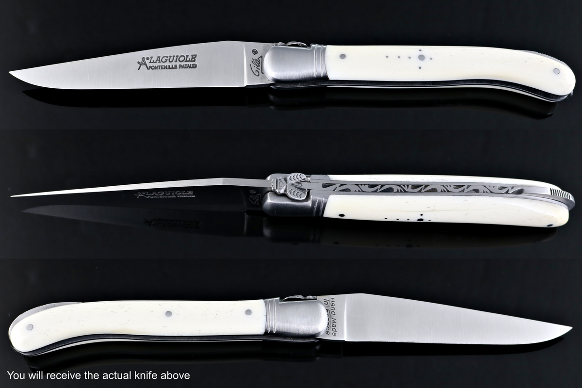 Laguiole Nature Classic Bone Handle Folding Knife #5-POCKET KNIFE