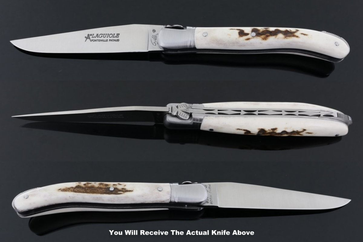 Laguiole Nature Classic Deer Stag Handle Folding Knife-POCKET KNIFE