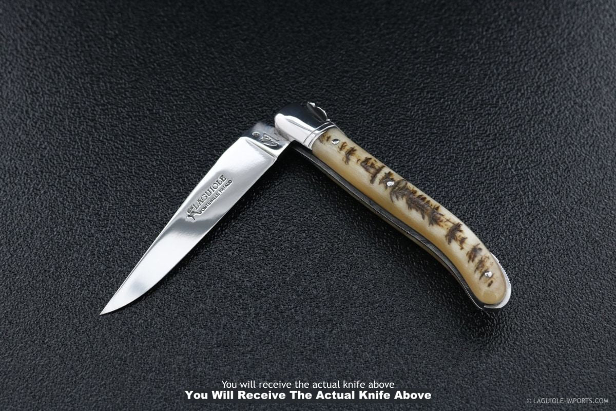 Laguiole Nature Classic Ram Horn Handle Folding Knife #2-POCKET KNIFE